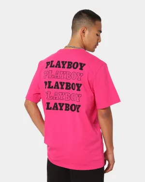 Playboy Stack T-Shirt Hot Pink Breathable Look Light Wear