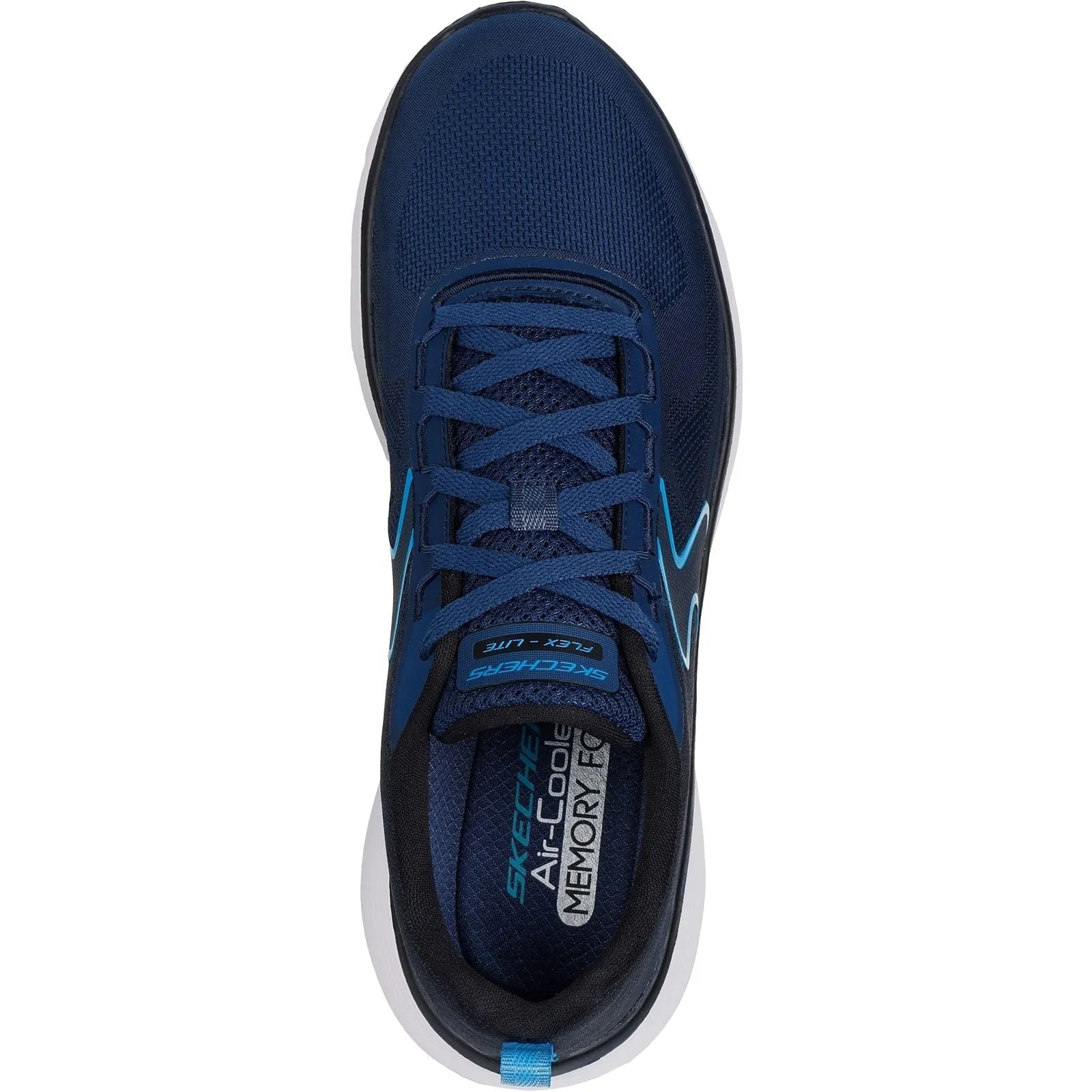 Skechers Mens Flex Advantage 5.0 Spreelo Trainer Navy/Blue Cold Tone