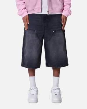UV Protective Coating MNML Ultra Baggy Carpenter Shorts Washed Black