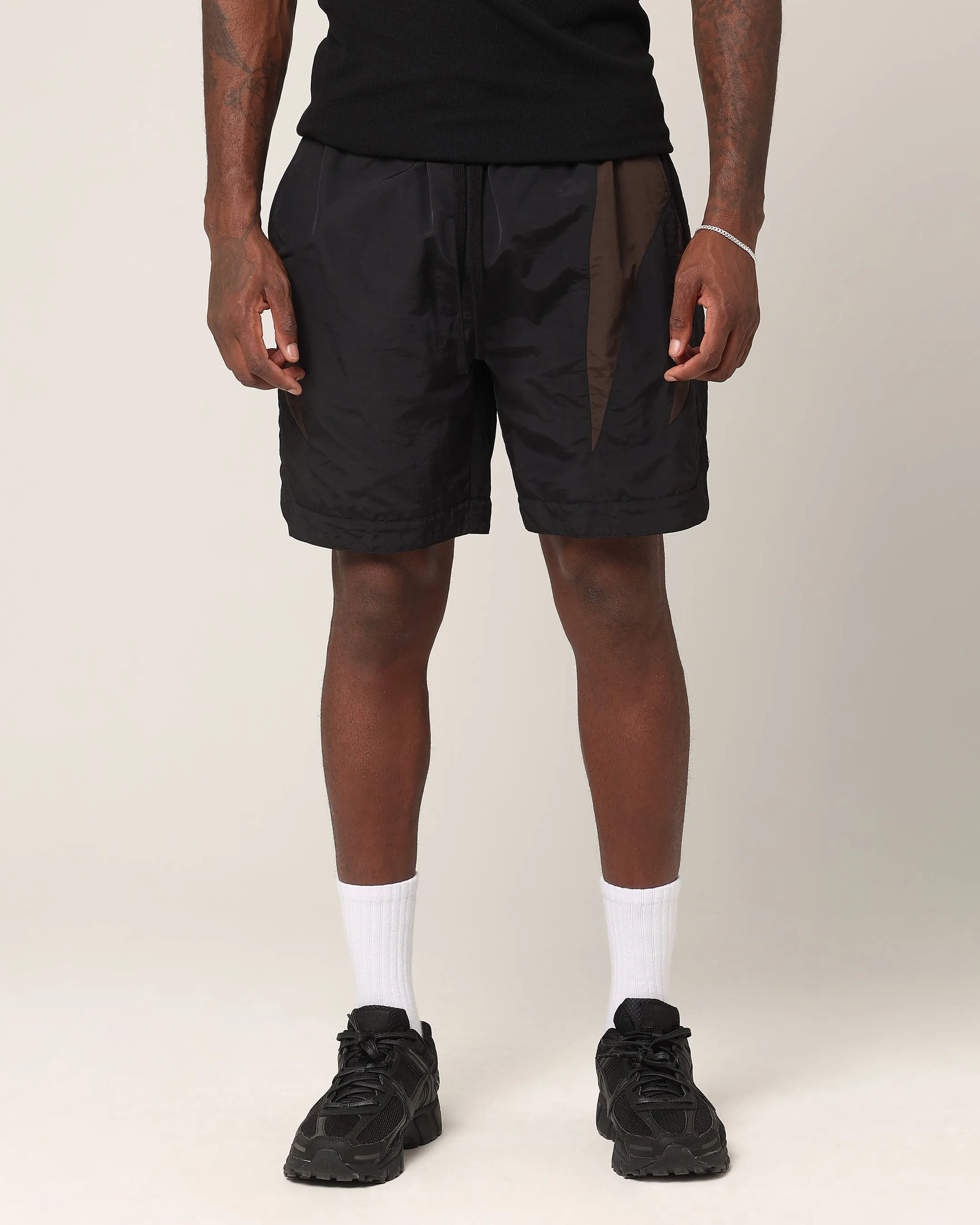 Saint Morta Rage Nylon Shorts Black/Brown overalls