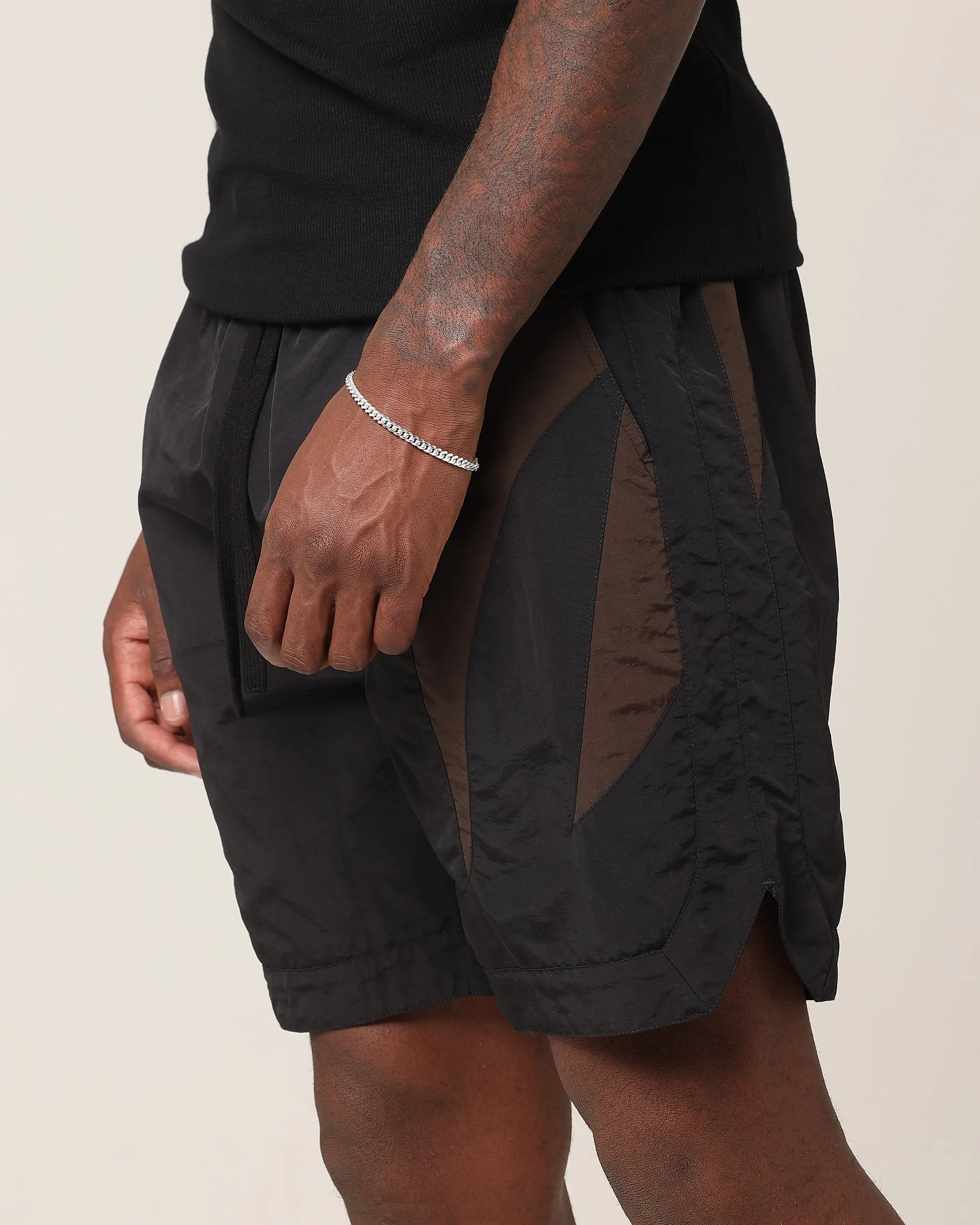 Saint Morta Rage Nylon Shorts Black/Brown dance clothing
