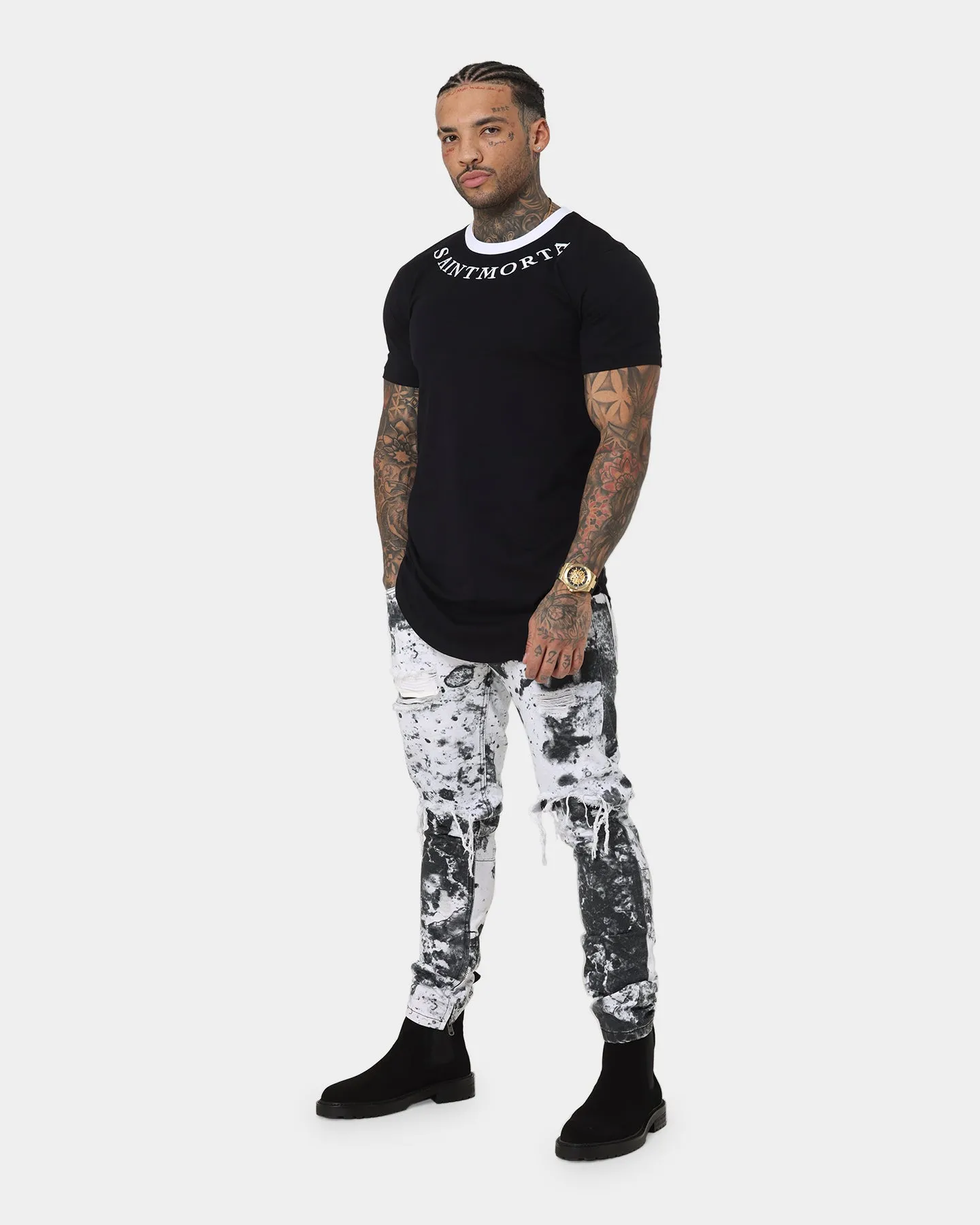 Saint Morta Sparta T-Shirt Black/White Daily Style