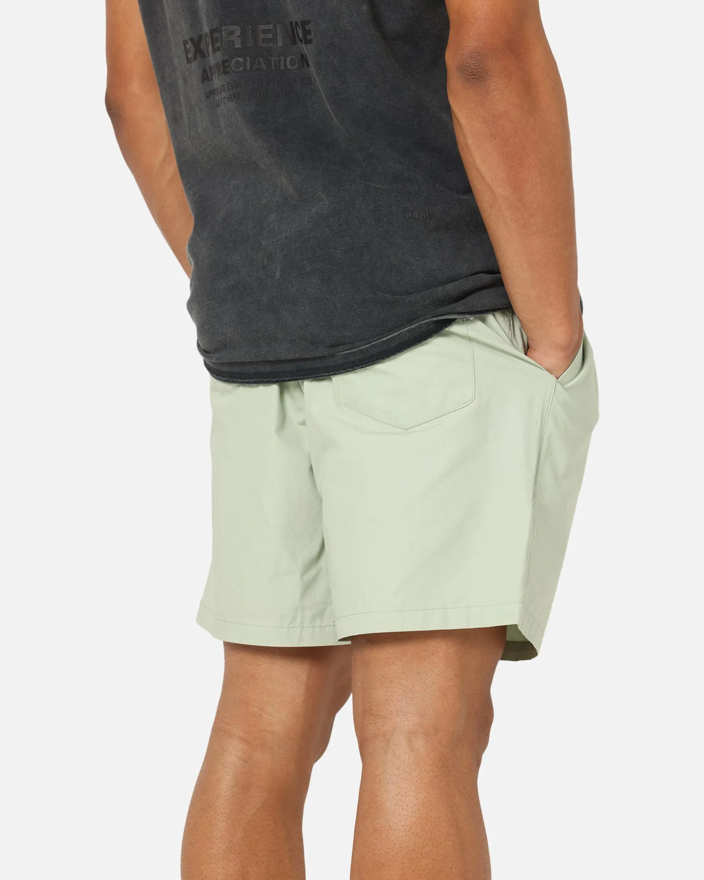 Snag Free Zipper Outdoor Performance Carre Block Star Beach Shorts Sage