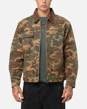 XXIII Camo Cargo Jacket Washed Green Camo everyday staple