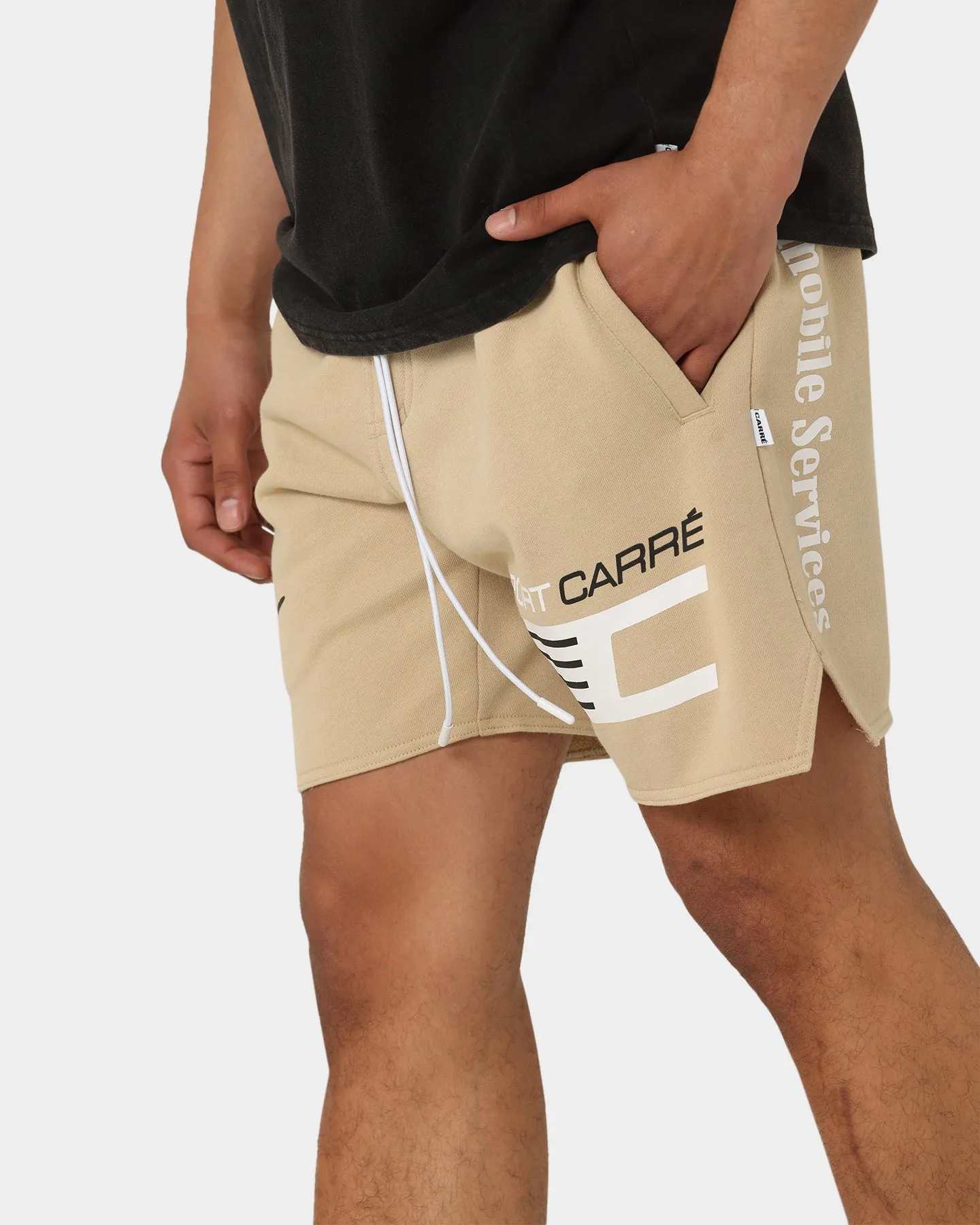 Carr?? Automobile Sweat Shorts Stone Comfy Feel