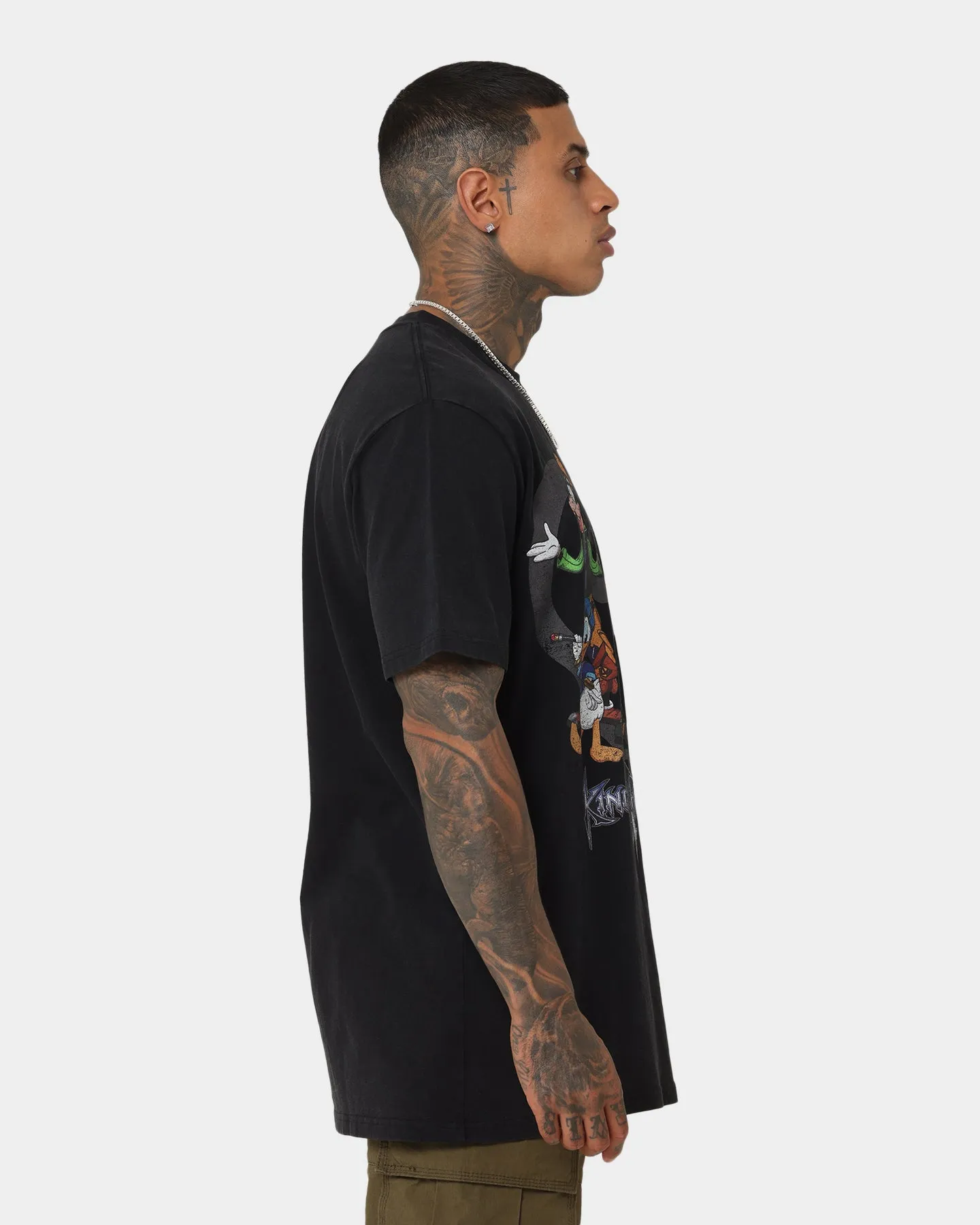Autumn Wear NoSideSeams Disney Kingdom Hearts Vintage T-Shirt Washed Black