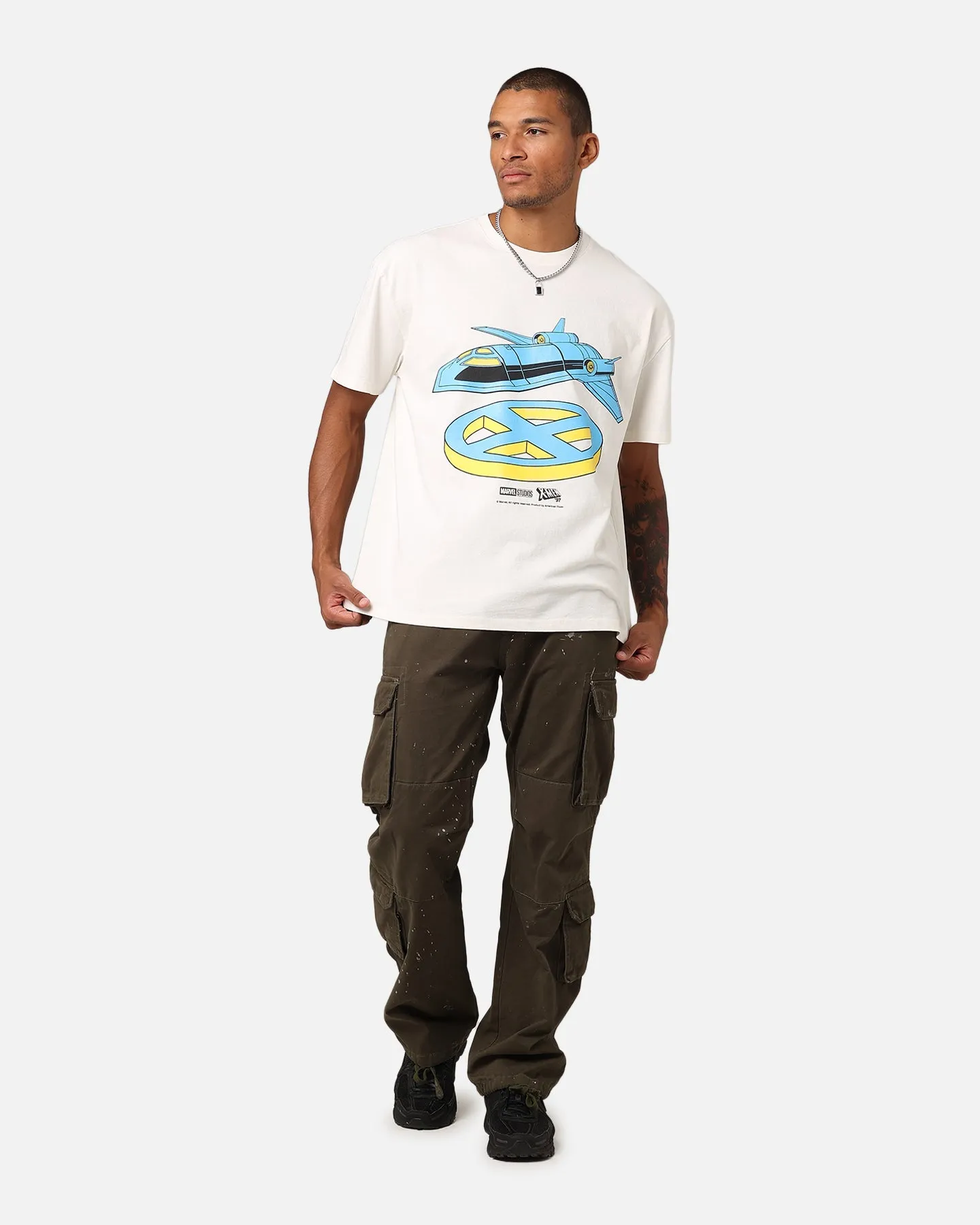 Marvel X-Men The Blackbird T-Shirt Off White Easy Style Wear