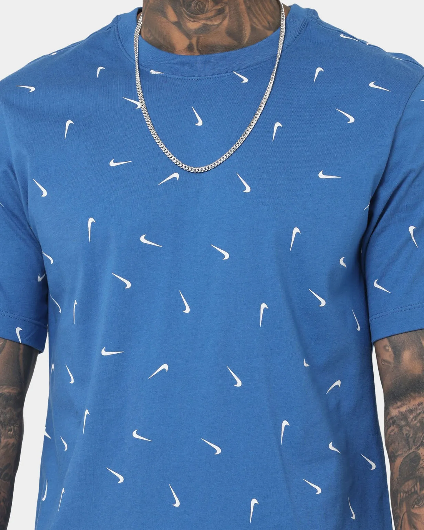 Washable fabric Nike Nike Sportswear Club All-Over Print T-Shirt Dark Marina Blue