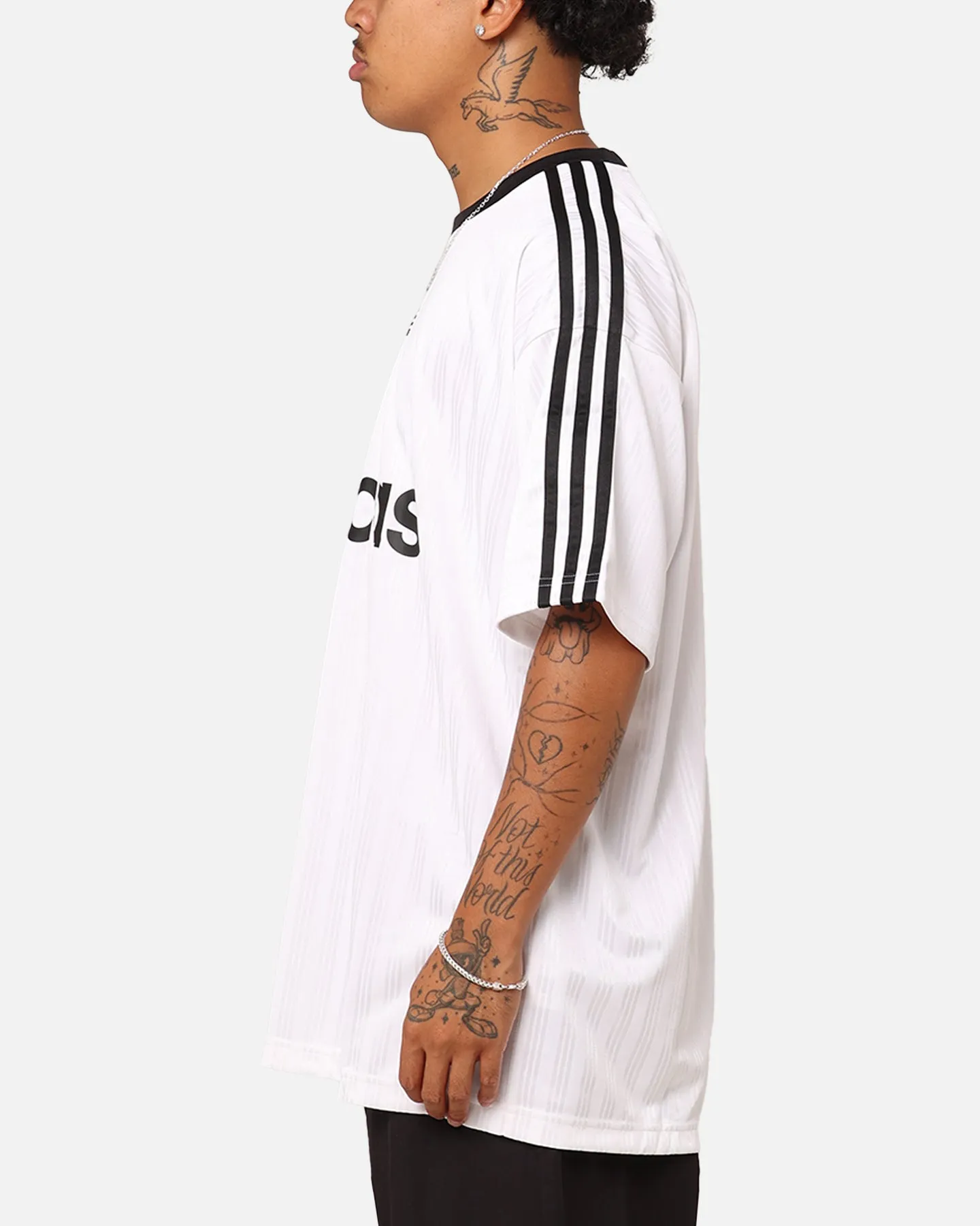 Brushed Interior Lining MicroPiqueKnit Adidas Adicolour T-Shirt White/Black