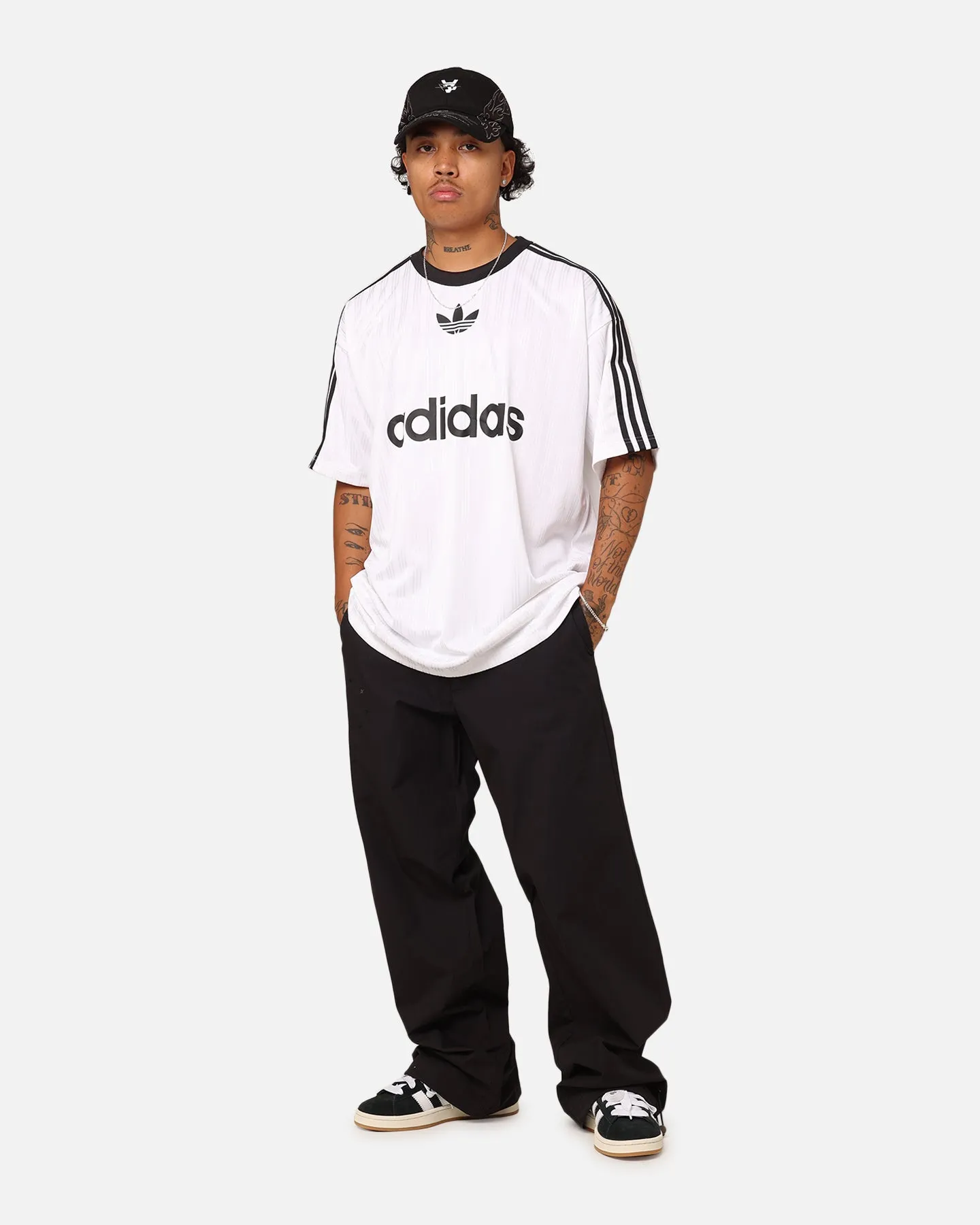 Non Toxic Printing Minimalist Layer Adidas Adicolour T-Shirt White/Black