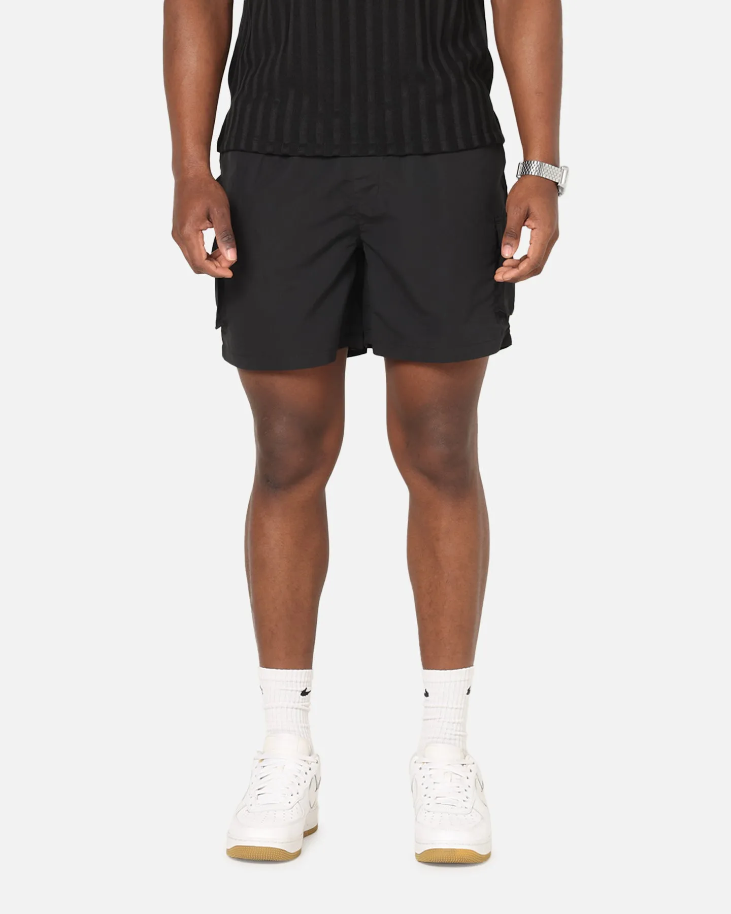 Sik Silk Cargo Swim Shorts Black Handmade Glow SmoothEdging