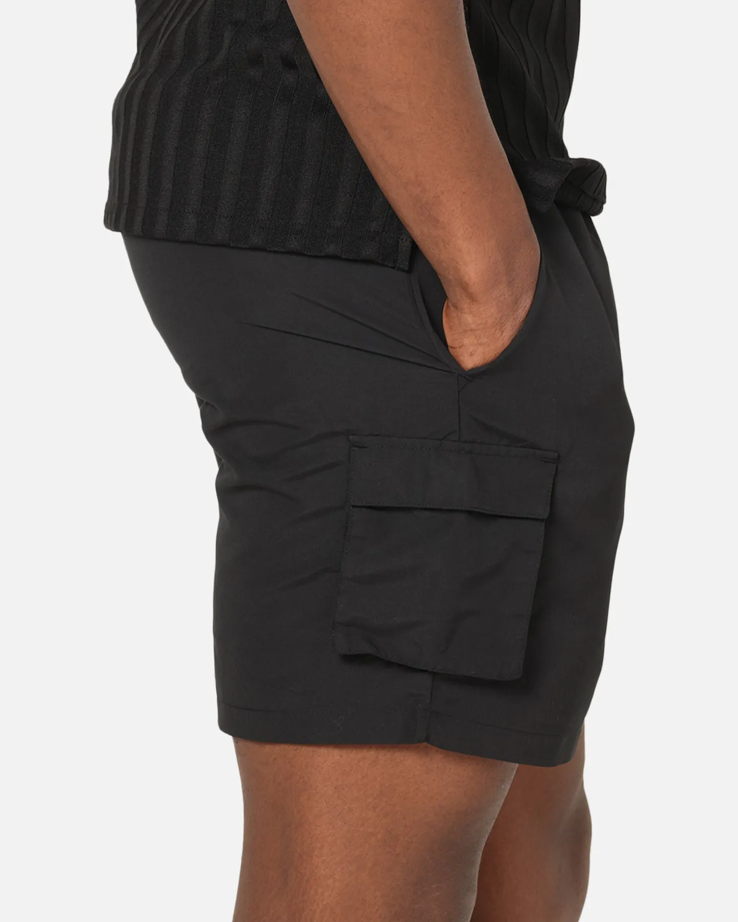 Mediterranean Air Sik Silk Cargo Swim Shorts Black