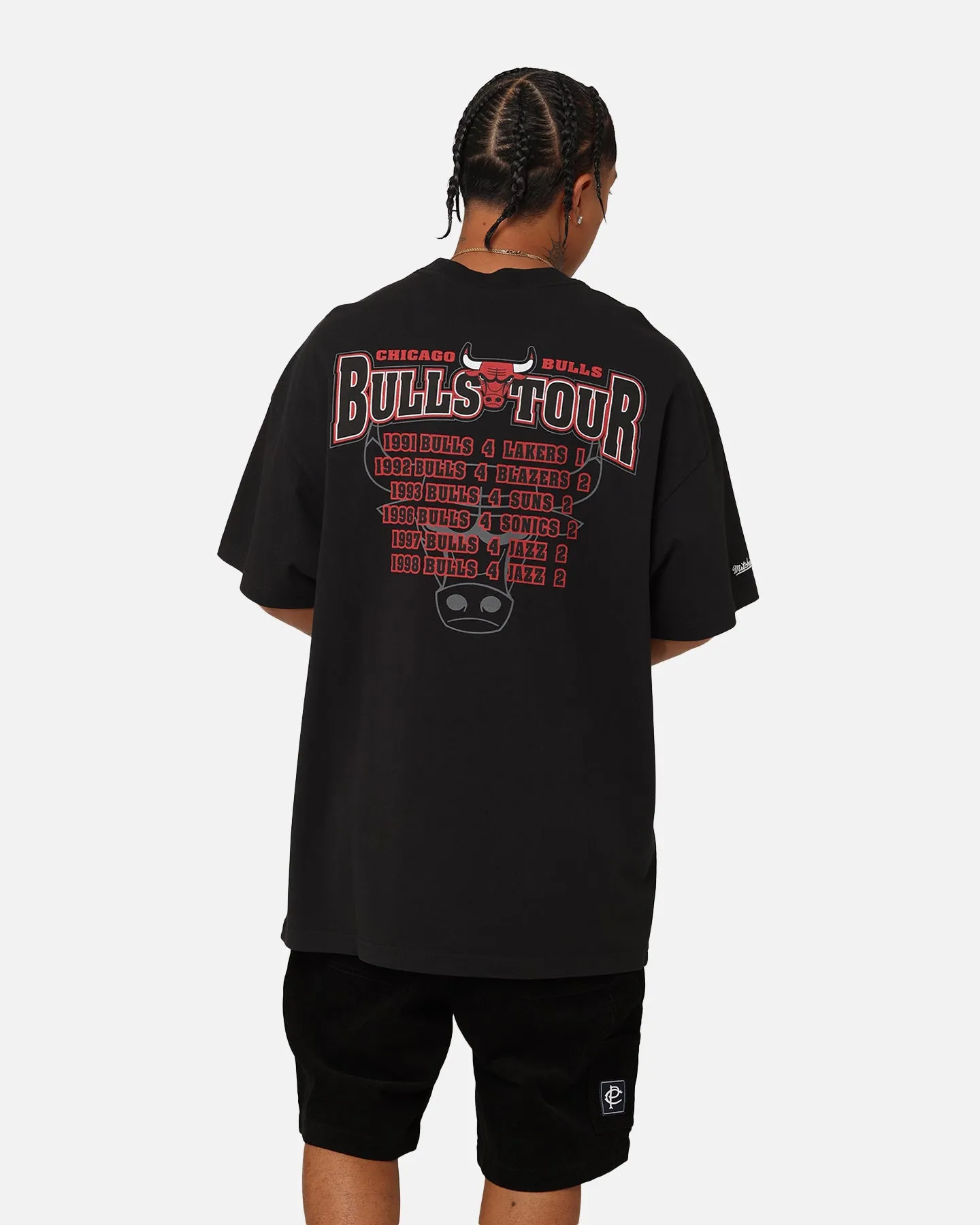 Mitchell & Ness Chicago Bulls 1998 Game 6 T-Shirt Faded Black Sporty Look Comfy Essentials