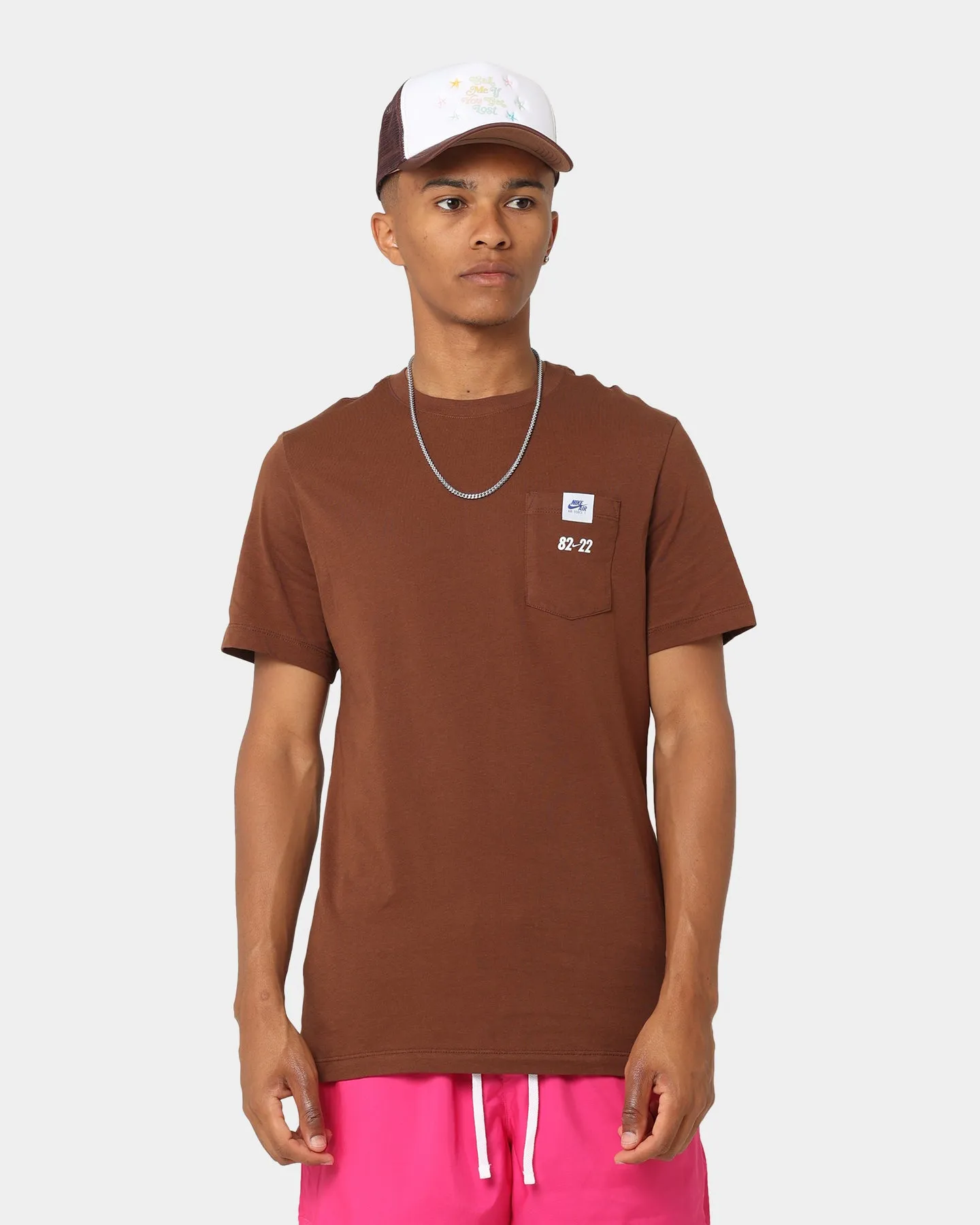 Nike Nike Sportswear AF1 LBR T-Shirt Cacao Wow Durable Color Retention Business Meeting