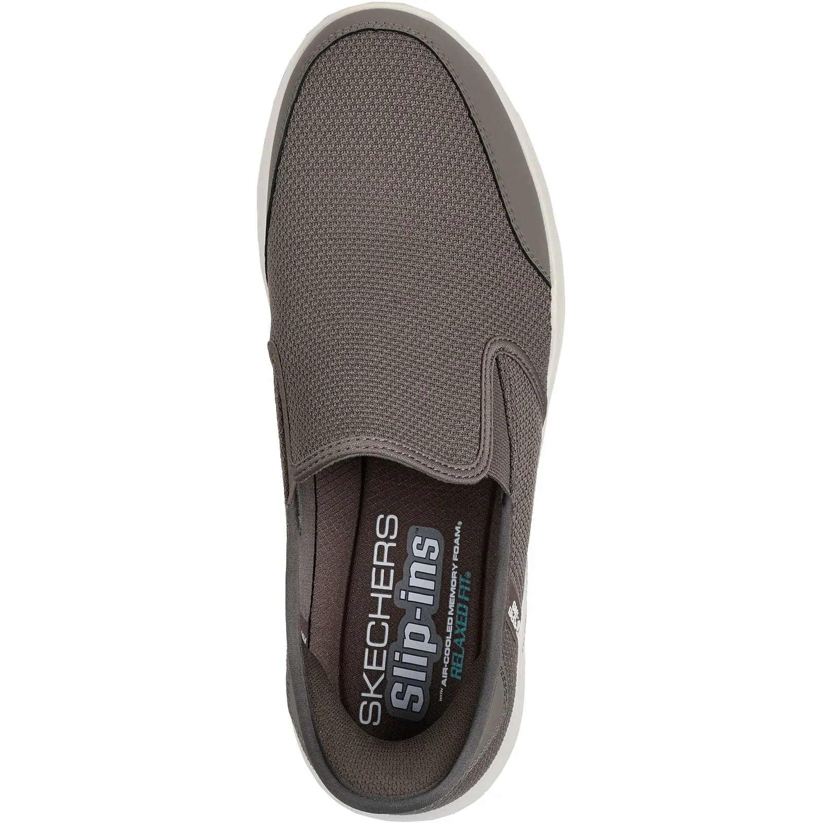 Cushioned Insole Breathable Upper Skechers Mens Equalizer 5.0 Drayze Shoes Taupe