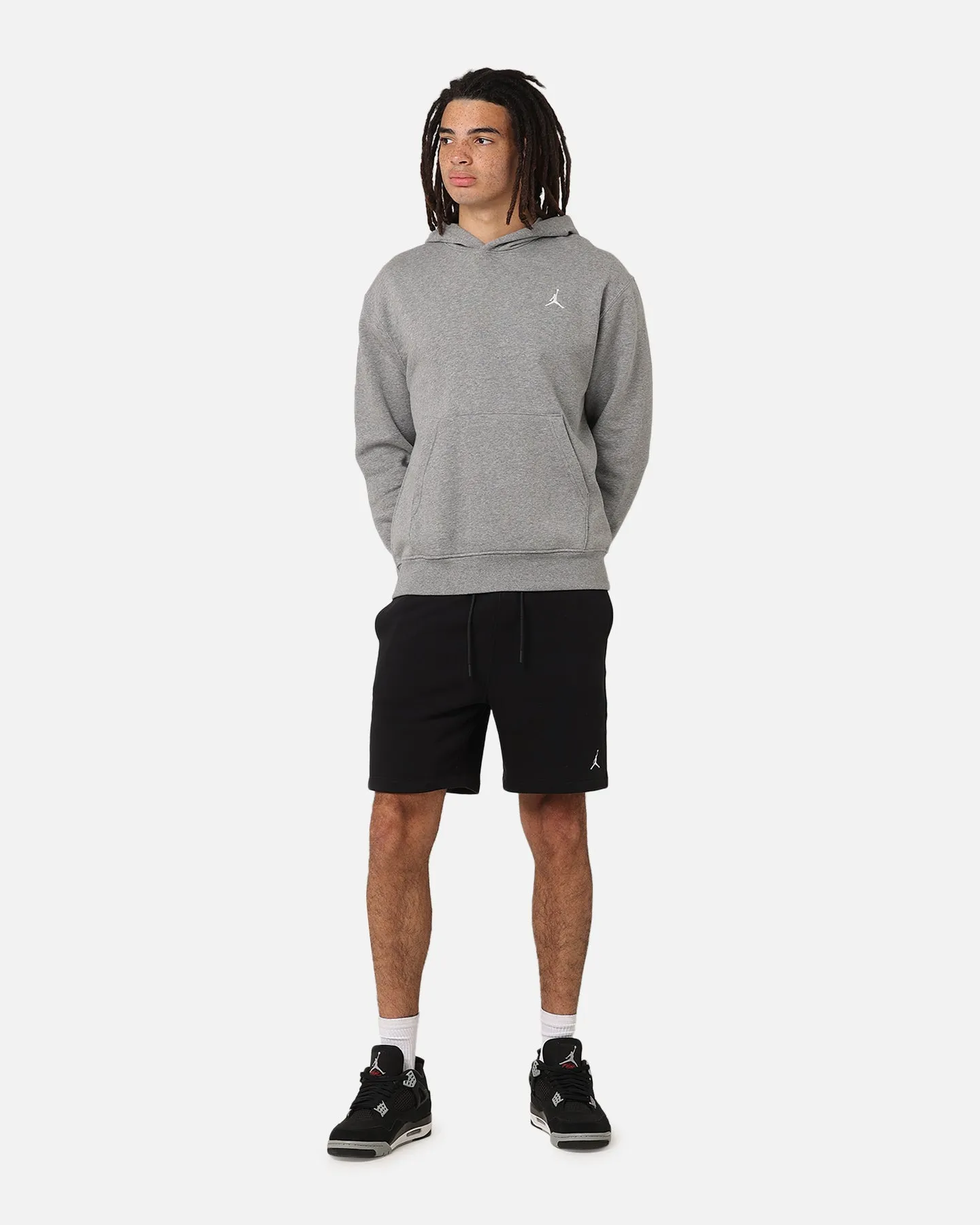 Multipack Deal Flexible Hood Jordan Brooklyn Fleece Pullover Hoodie Carbon Heather/White