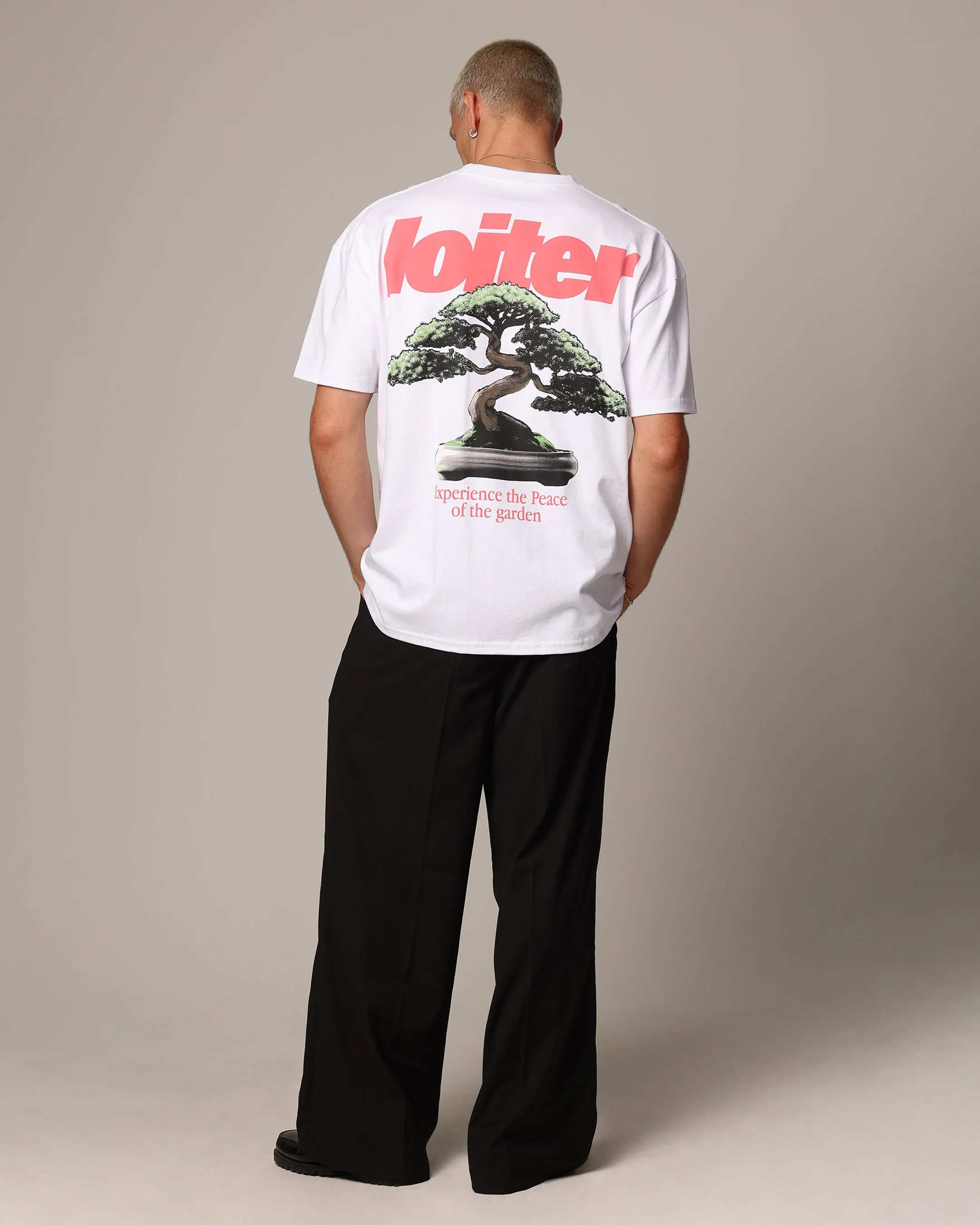 Breathable mesh panel Light Layer Loiter Bonsai Heavyweight T-Shirt White