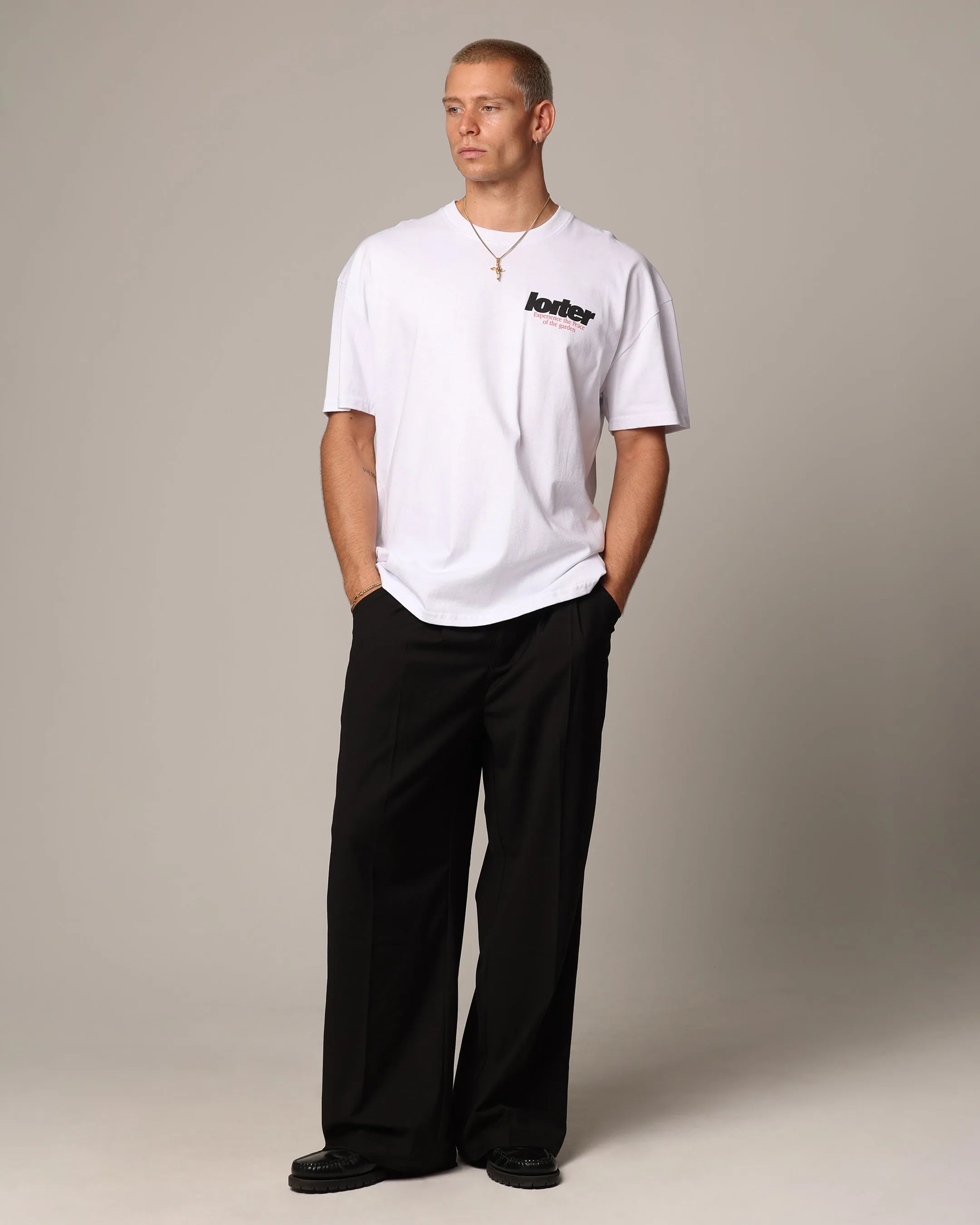 Loiter Bonsai Heavyweight T-Shirt White Comfy Fit Layer Everyday Outfit