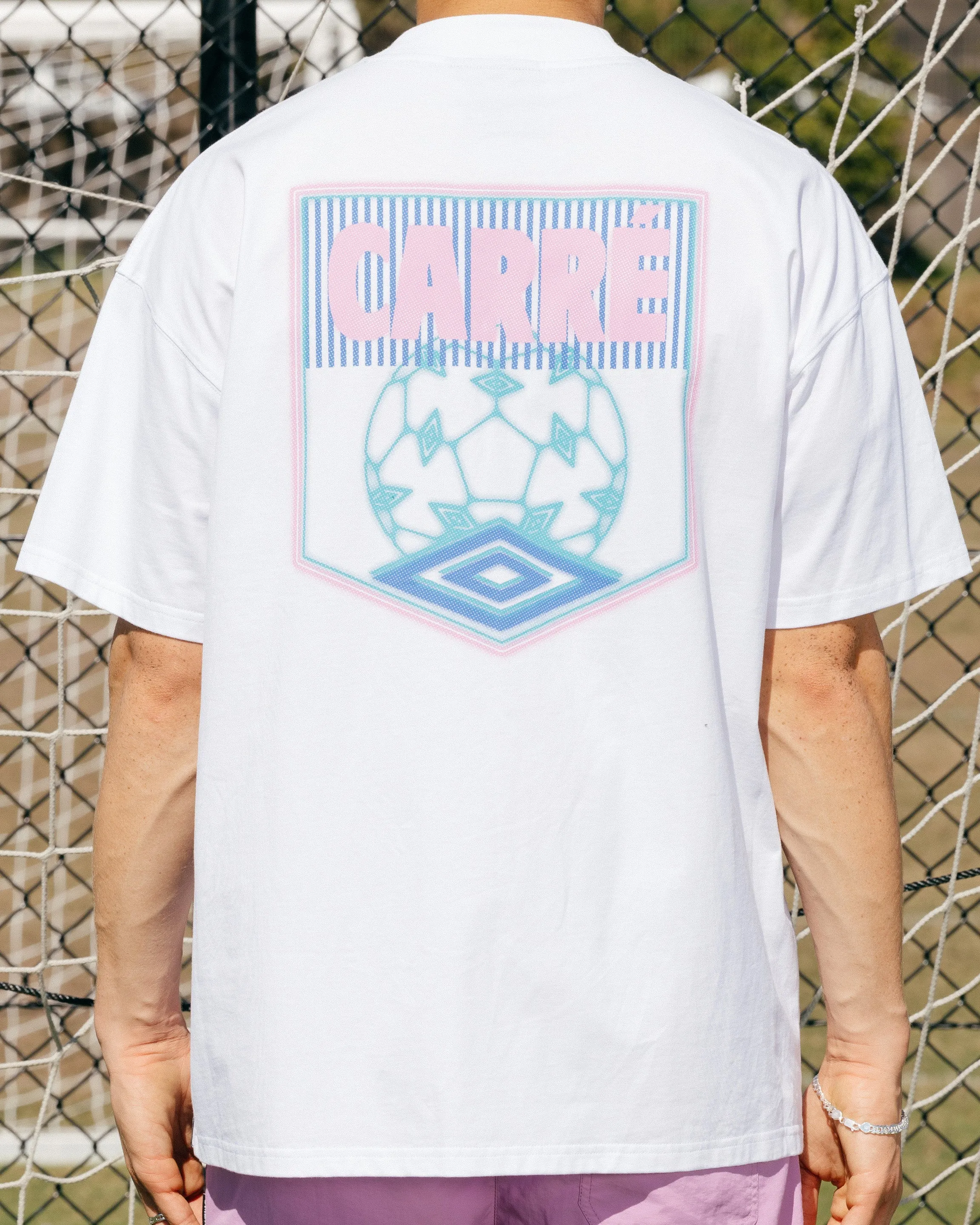 Timeless Piece Smooth Jersey Texture Carr?? X Umbro Forward Vintage T-Shirt White