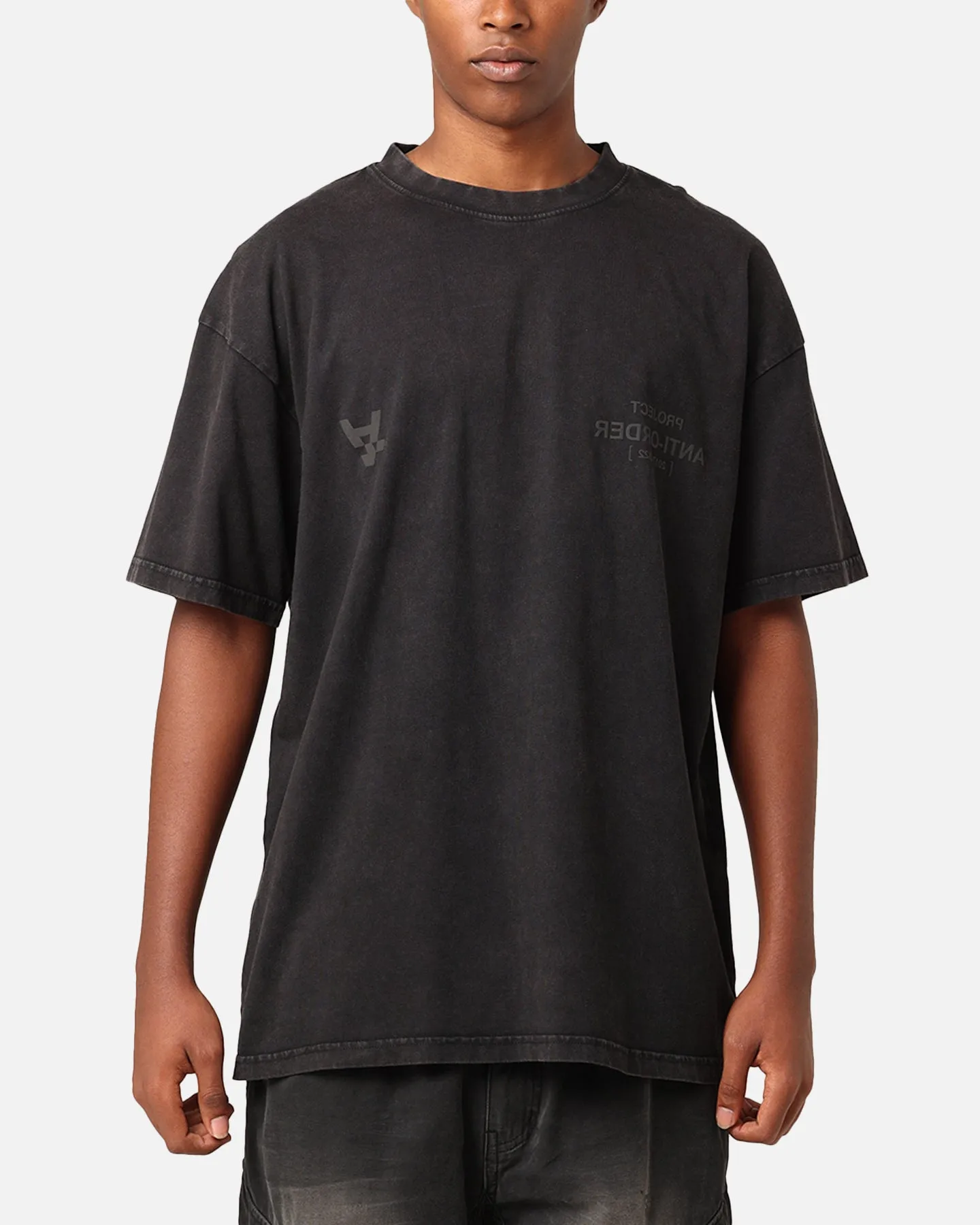 Comfy Comfort Perfect Layer Wear The Anti Order Project Anti T-Shirt Black Acid Wash