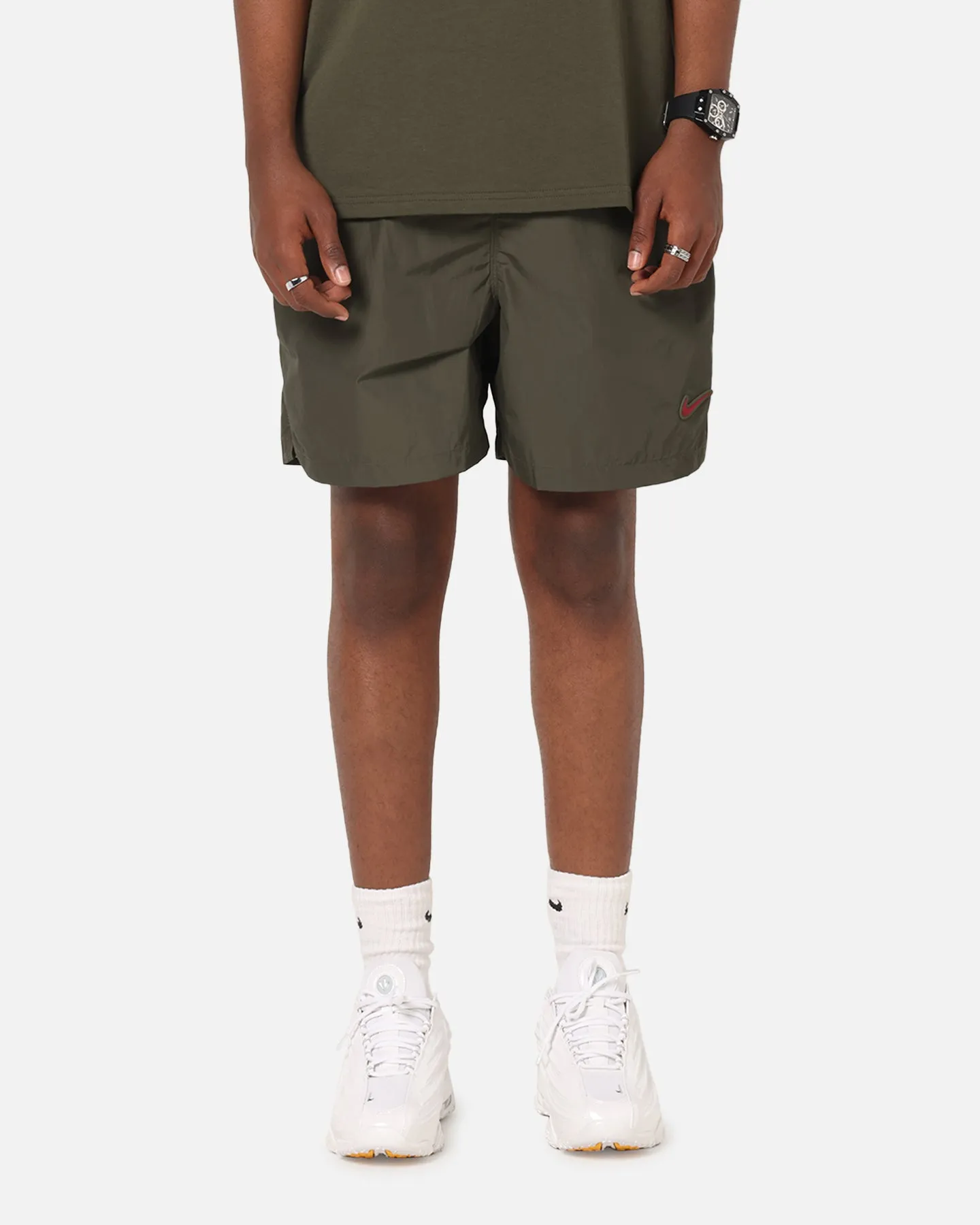 Nike Nocta Cardinal Nylon Shorts Khaki Sporty Performance