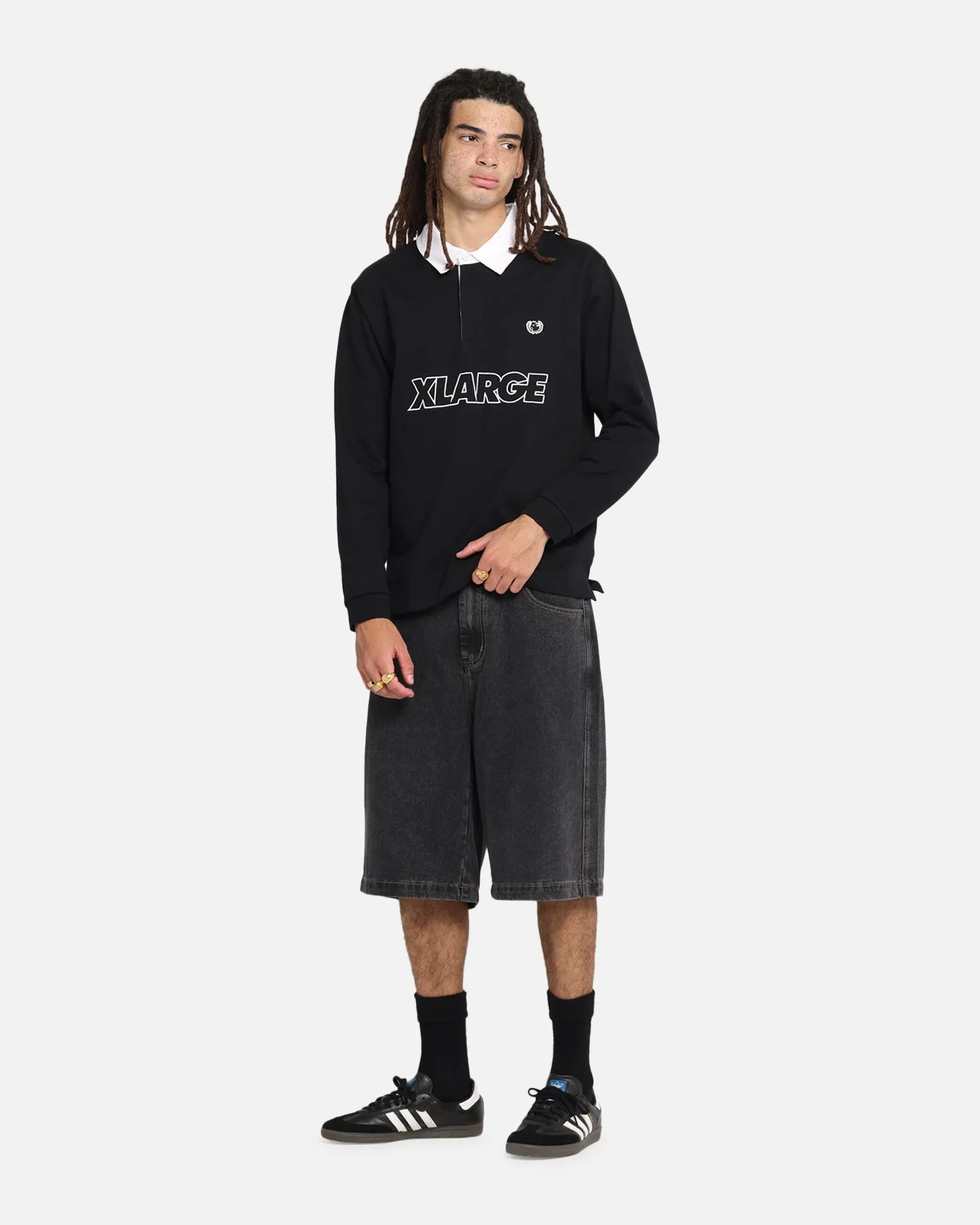Layer Fit X-Large Bull Denim 91 Shorts Washed Black
