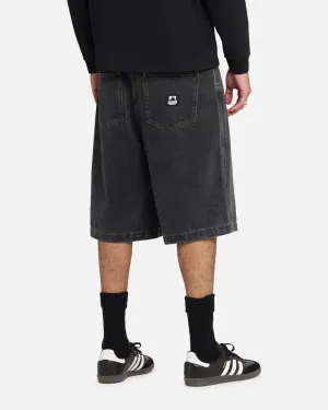 X-Large Bull Denim 91 Shorts Washed Black Fade Resistant Dye Wrinklefree