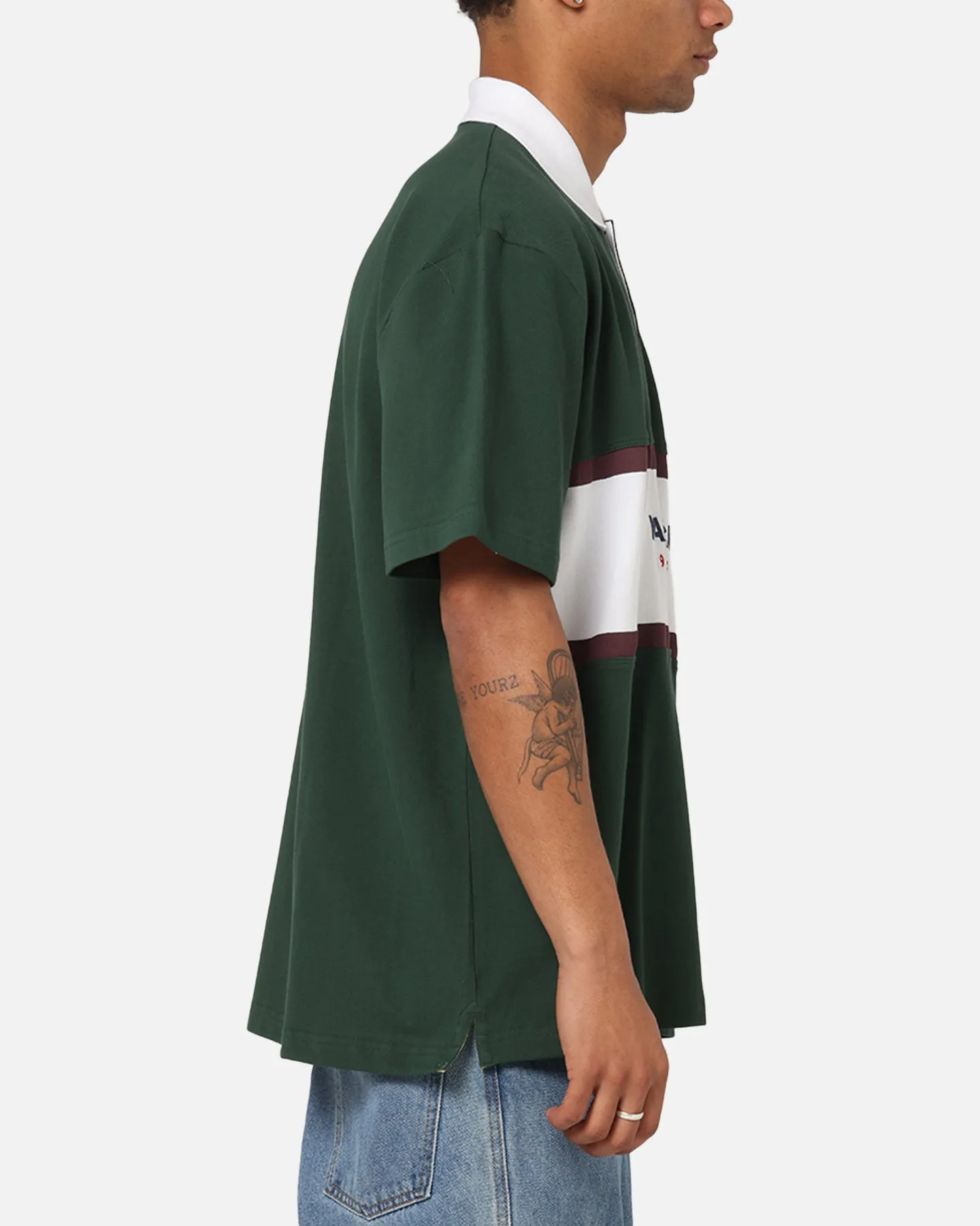 Timeless Comfort Nautica 83-Flag Block Polo T-Shirt Green/White