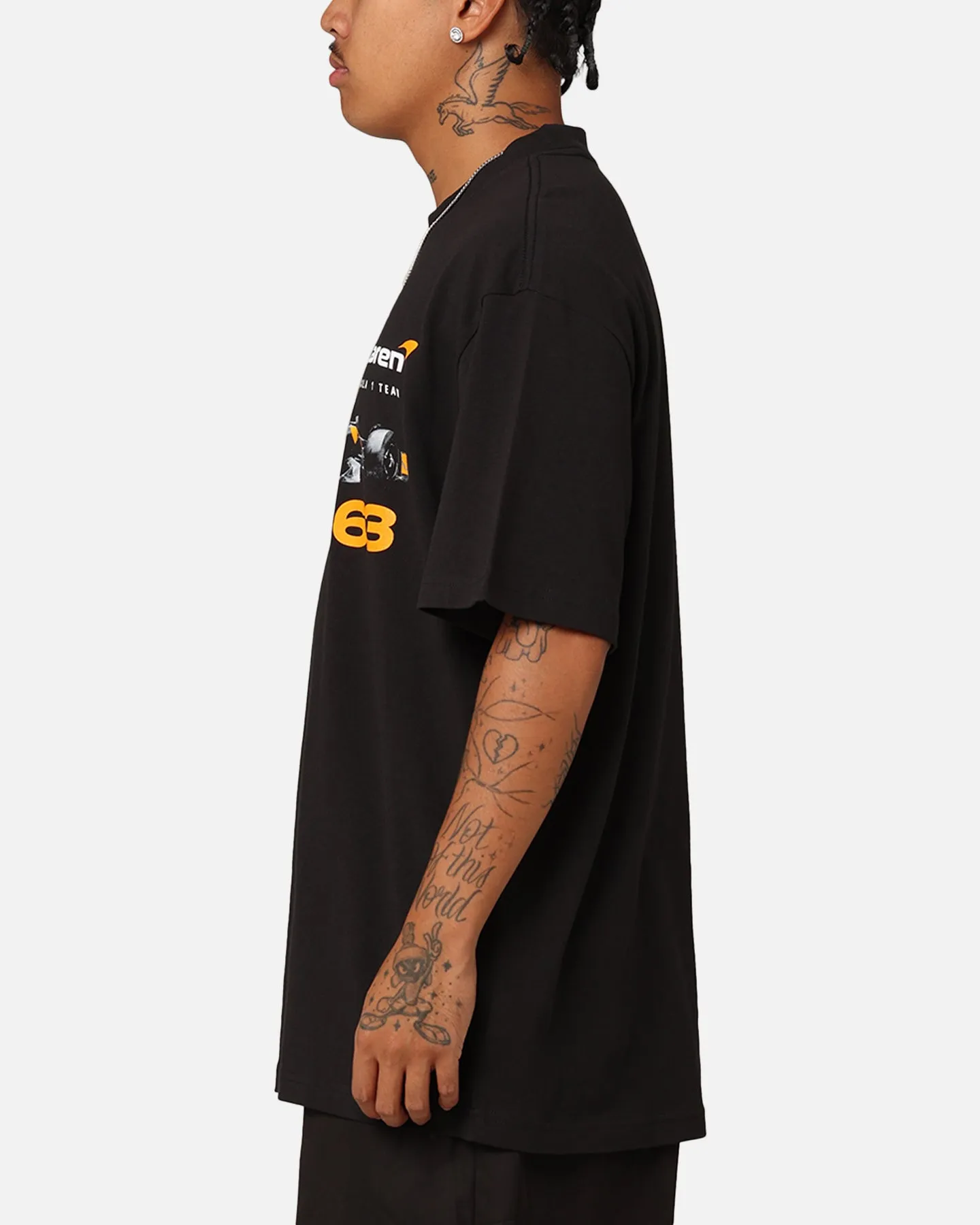 Bold Style Mitchell & Ness X McLaren Vintage Poster T-Shirt Faded Black