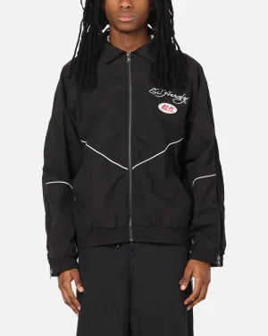 Ed Hardy Zip Track Jacket Black Toothpaste Insulated Interior