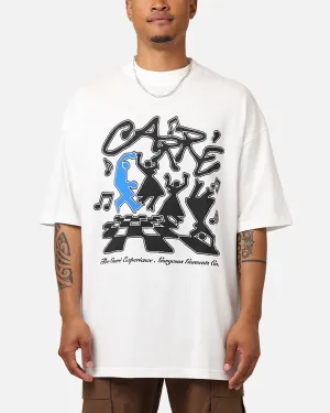 Simple Yet Cozy Striped modernity Carr?? Dinner Party Oversized T-Shirt Off White