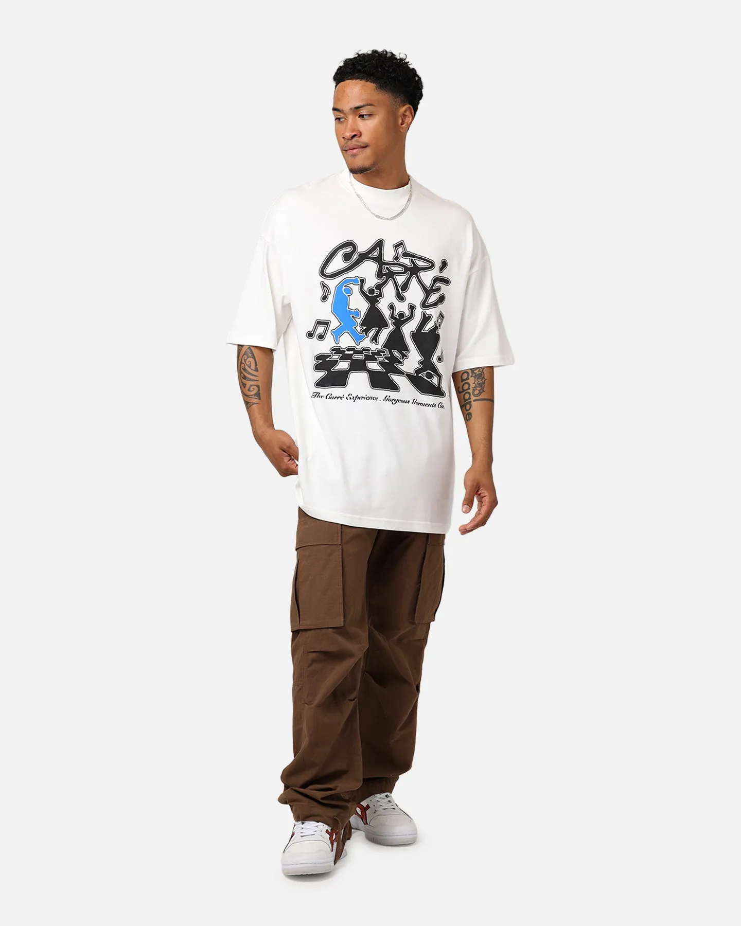Modern Layering Classic Chic Carr?? Dinner Party Oversized T-Shirt Off White
