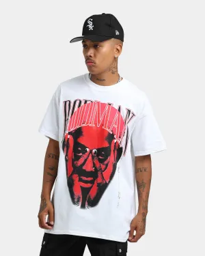 Trendy Wear Rodman Brand Barbwire Pink Vintage T-Shirt White