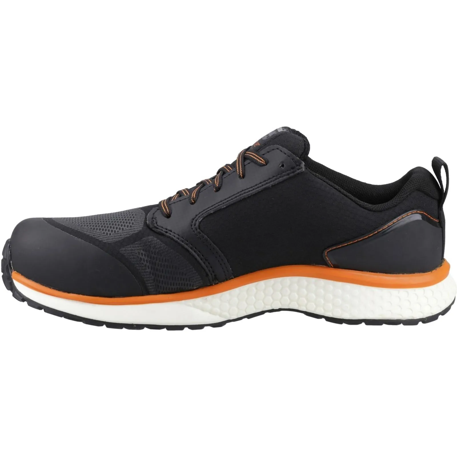 Seamless Fit Gym Workout evening run Timberland Pro Mens Reaxion Composite Safety Trainer Black/Orange