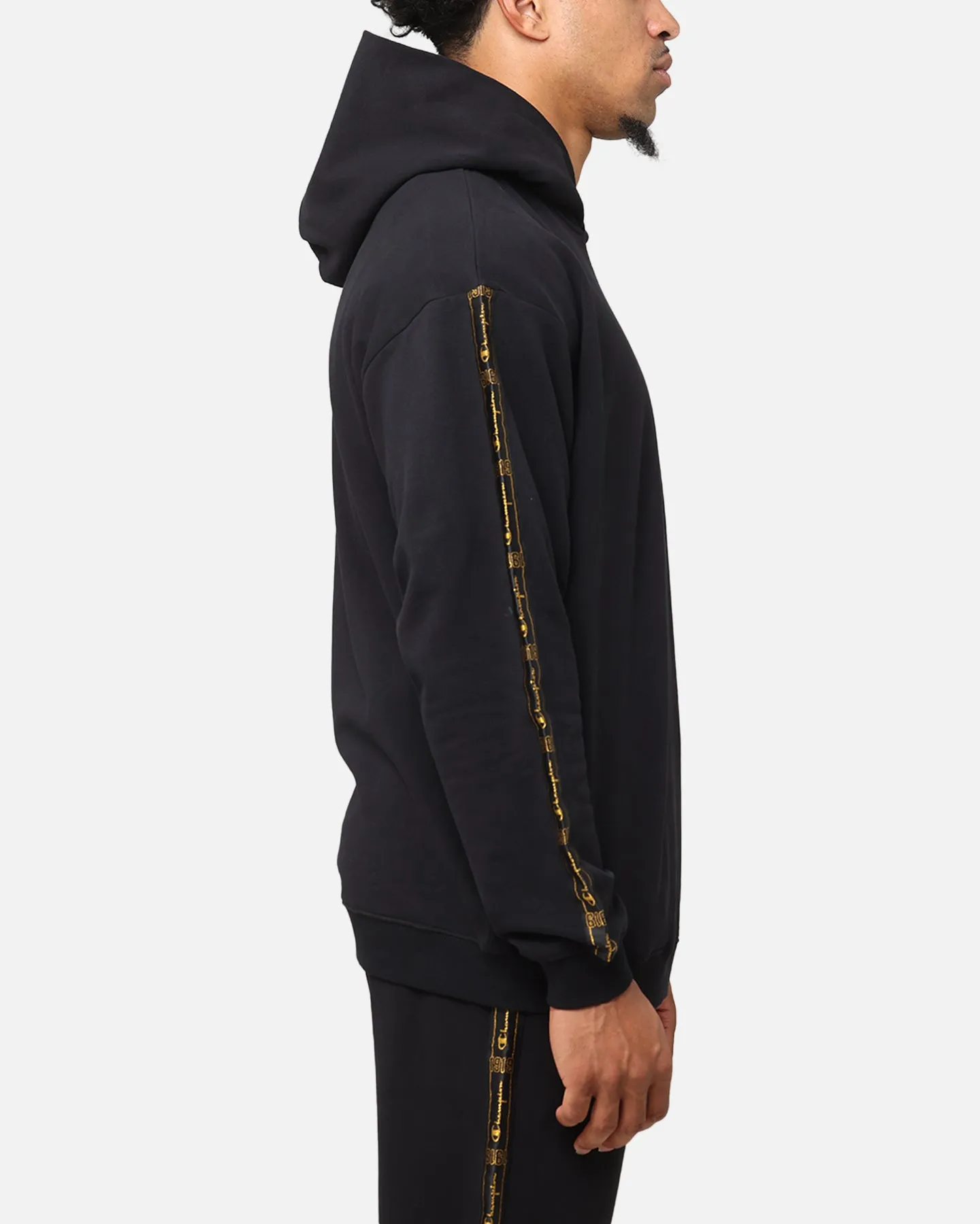 Lifestyle Energy Wild boar like Champion Lux Taping Hoodie Black