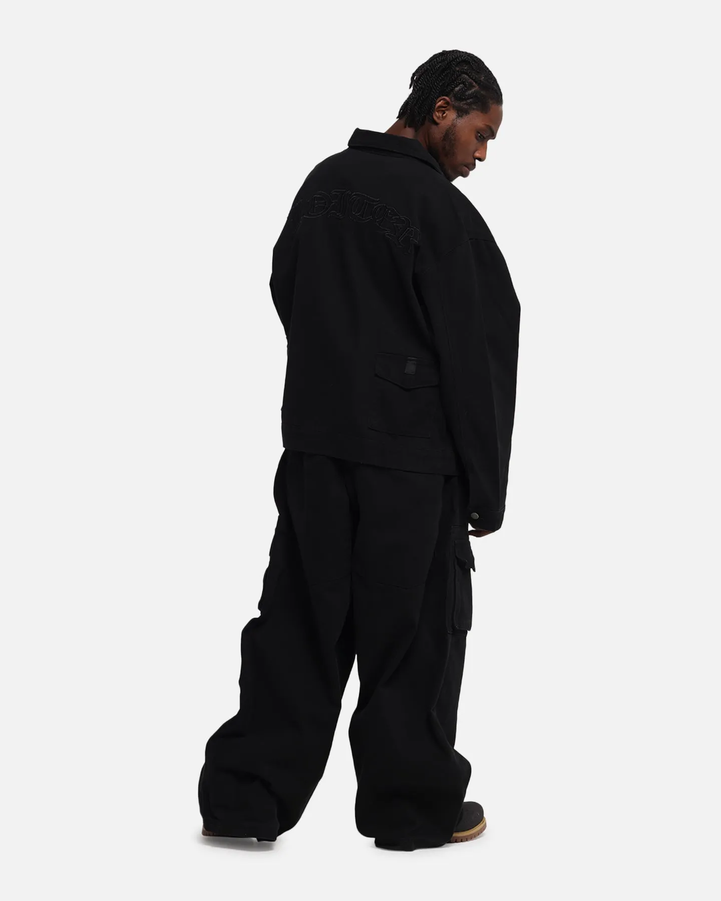 Secure Storage Compartments Loiter Combat Utility Jacket Washed Black