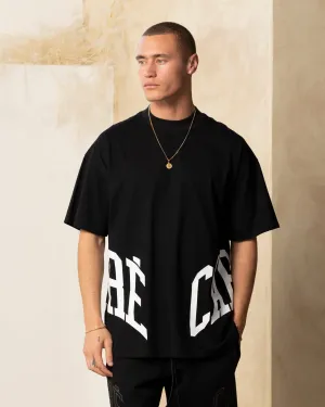 Carre Double Arch Oversized T-Shirt Black Sun Protection Simple Chic