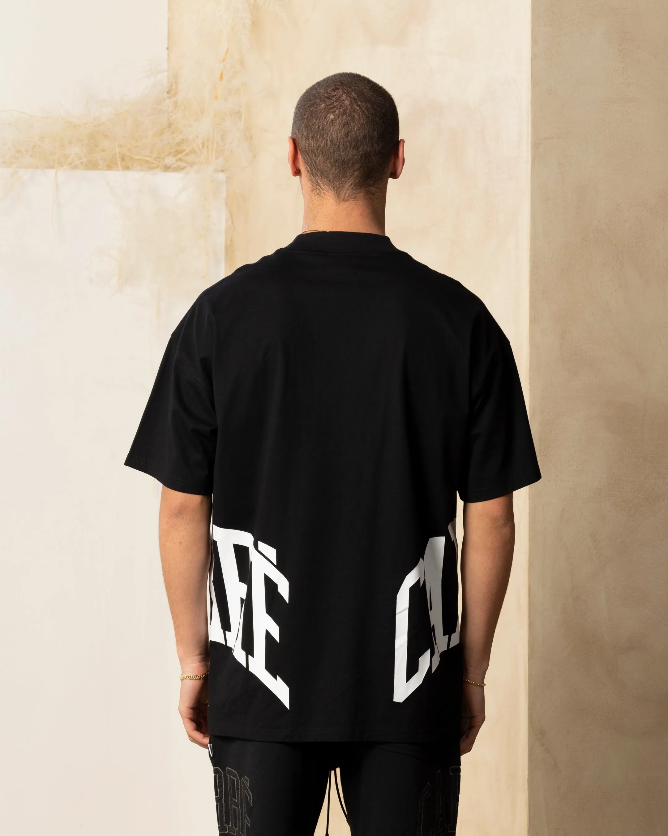 Oversized Silhouette Carre Double Arch Oversized T-Shirt Black