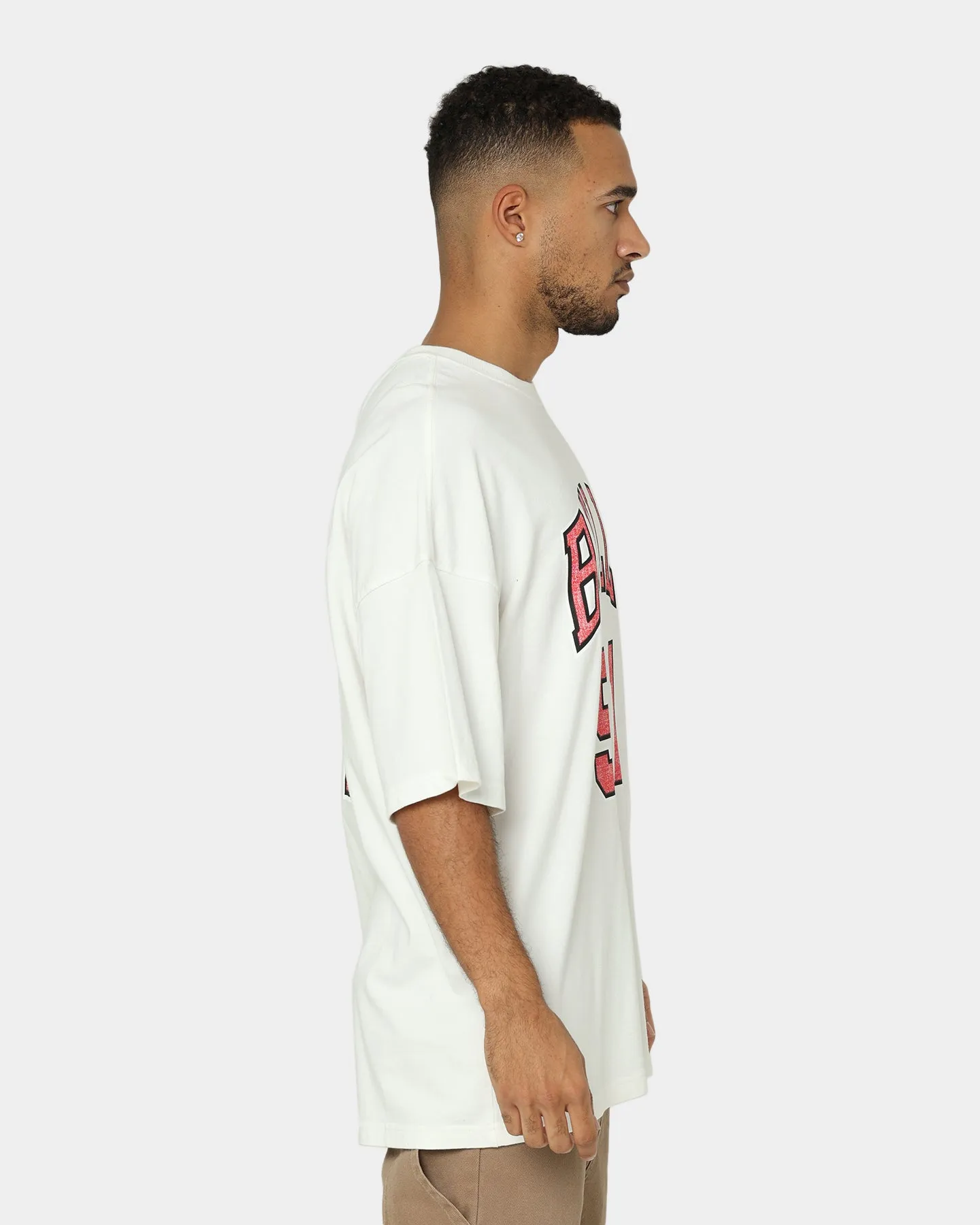 Comfortable Style Mitchell & Ness Chicago Bulls Dennis Rodman #91 N & N Oversized T-Shirt Vintage White