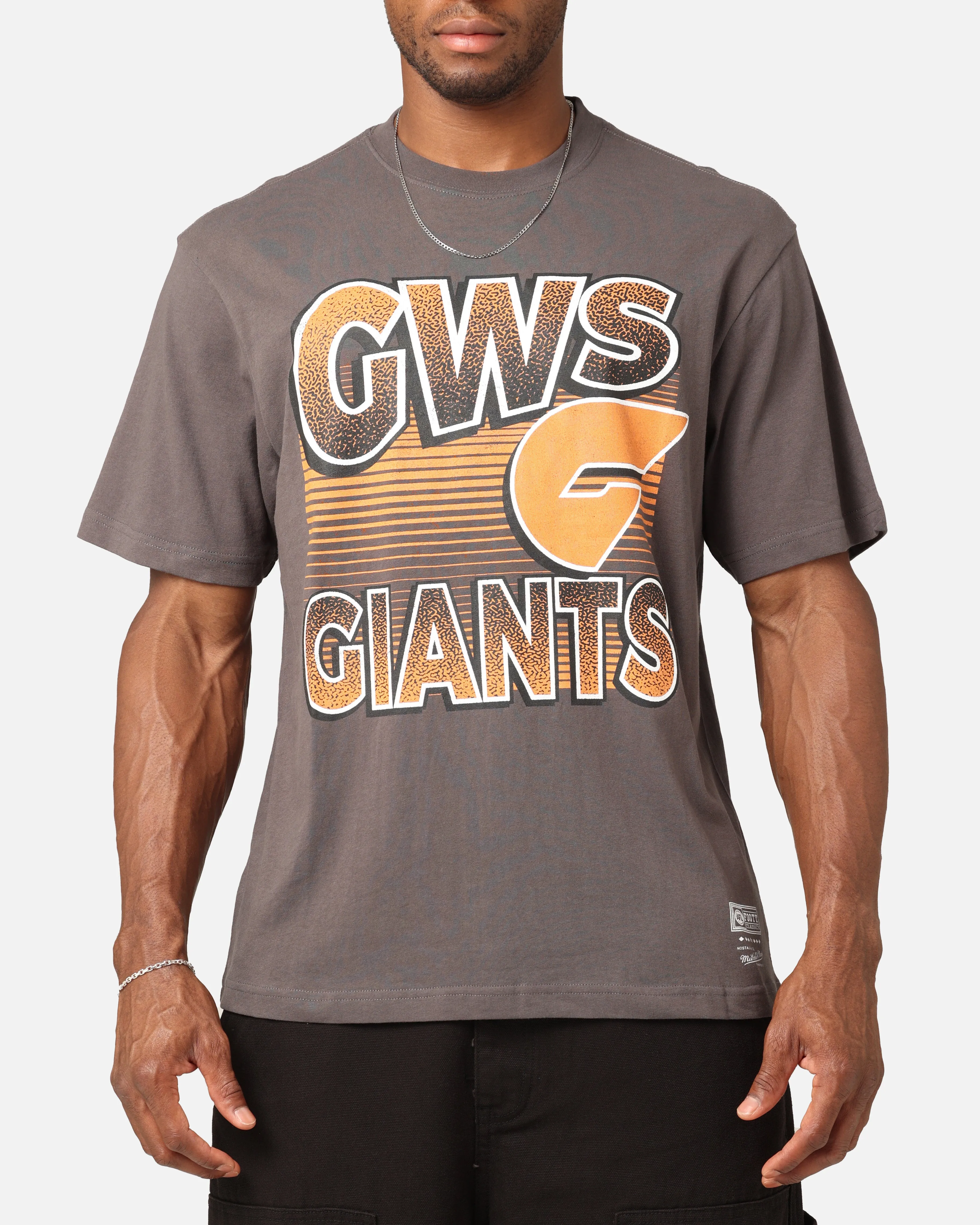 funky Washable fabric Mitchell & Ness Greater Western Sydney Giants Inline Stack T-Shirt Faded Black