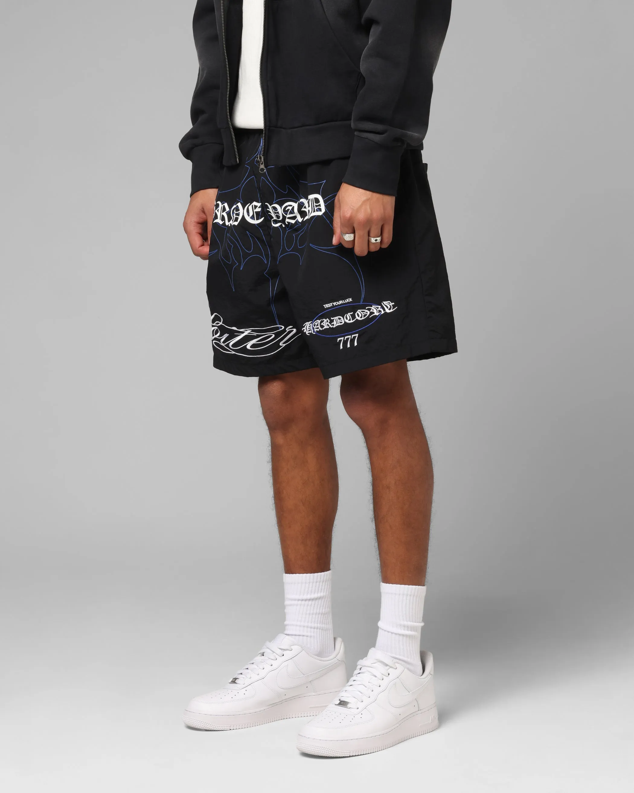 Loiter Hardcore Walk Shorts Black concert outfit