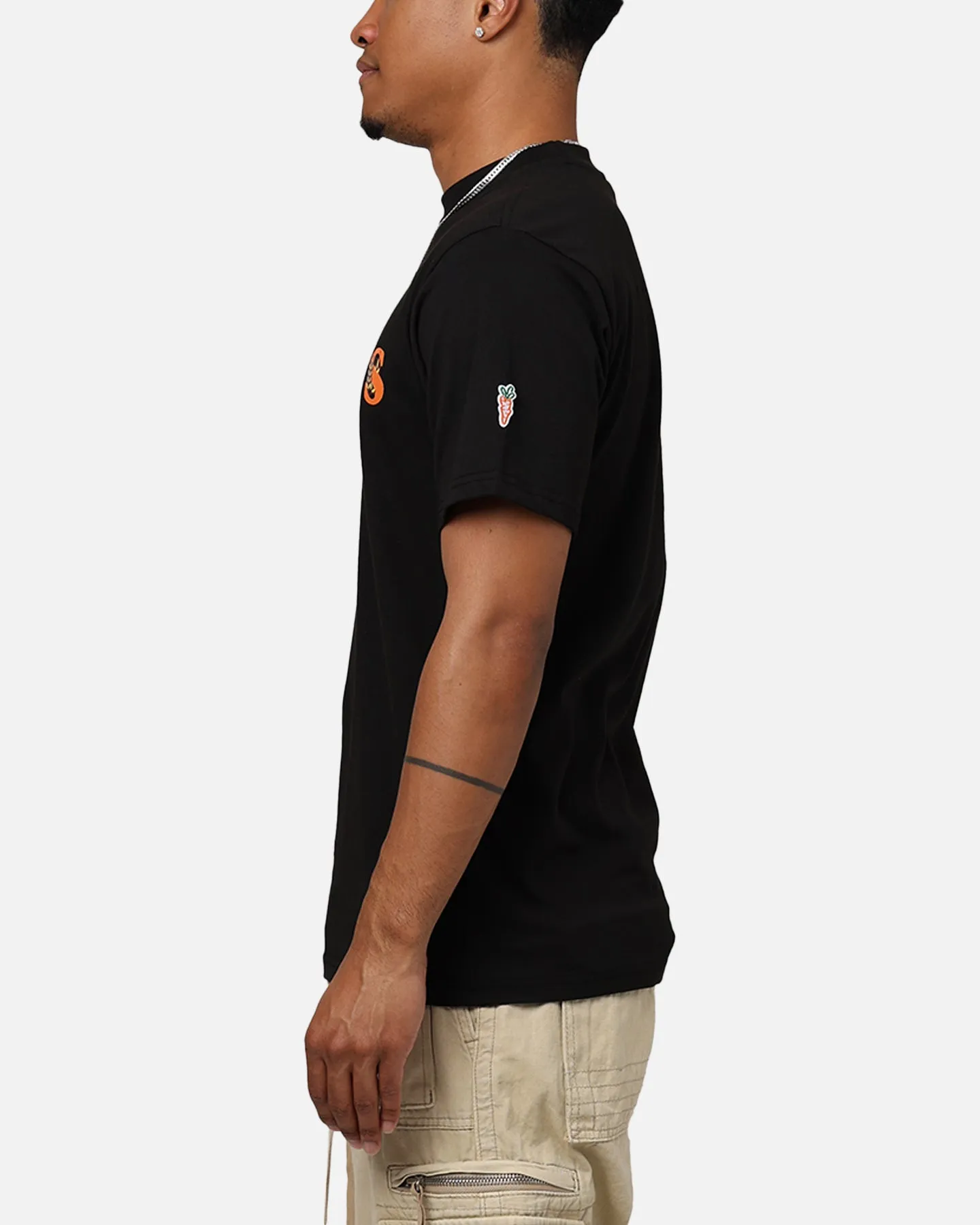 Carrots By Anwar Wordmark T-Shirt Black Pocket Reinforcement