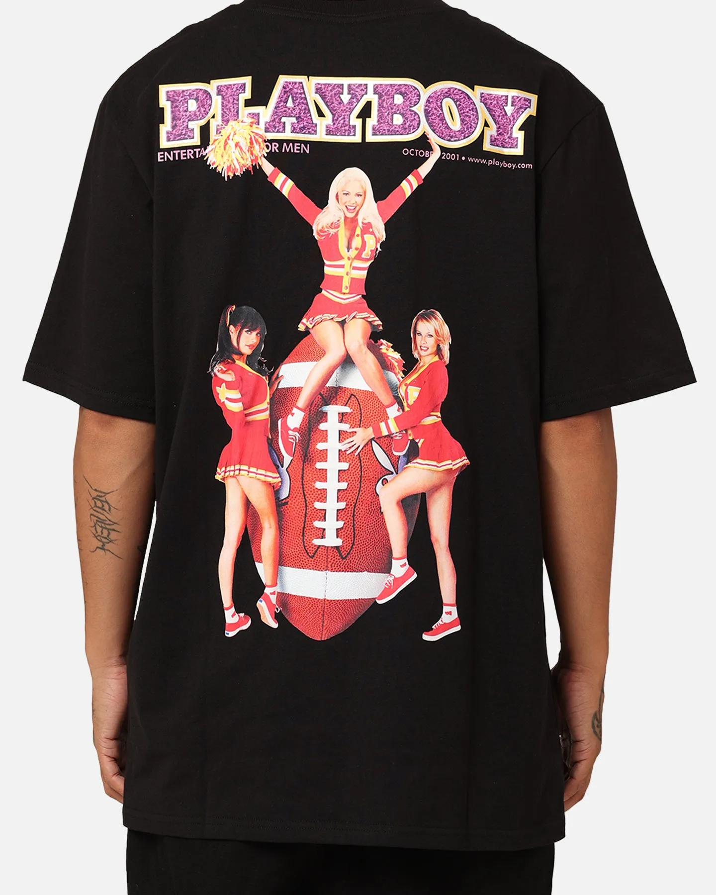 Playboy Playboy Covers T-Shirt Black Recycled Polyester Thread weekday wear