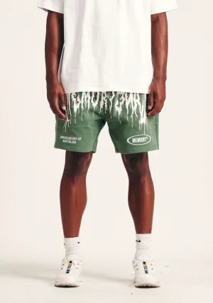 Memory Lane "Mash Up" Forest Sweat Shorts Soft Leggings