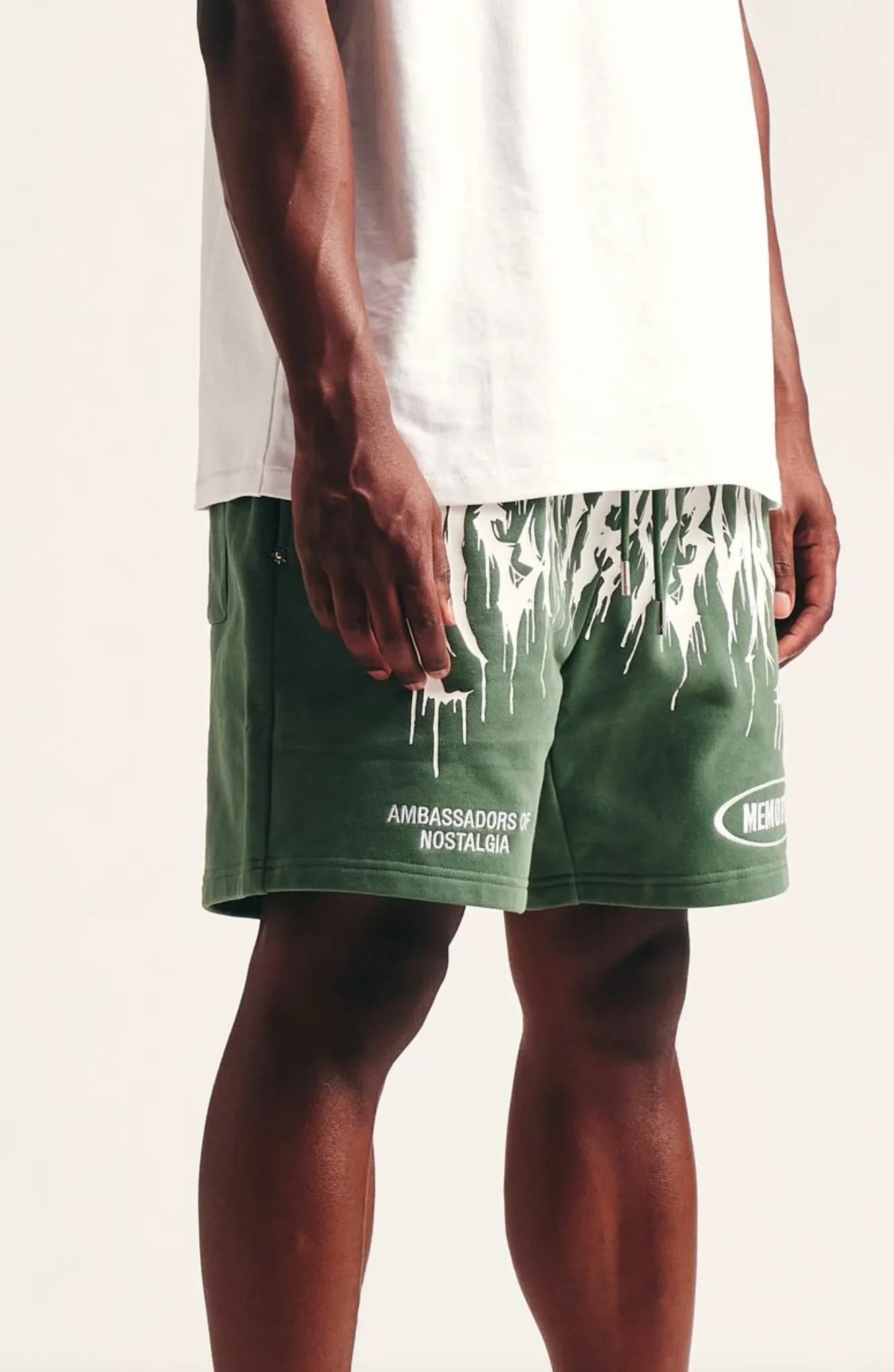 UVProtective Coating AntibacterialFinish Memory Lane "Mash Up" Forest Sweat Shorts