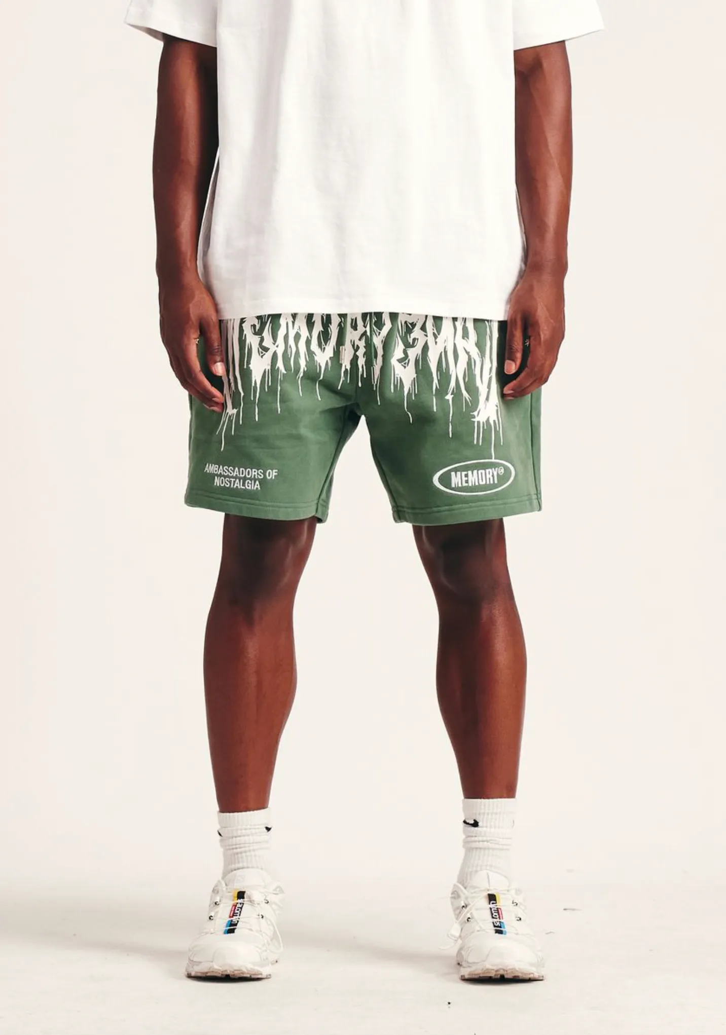 Memory Lane "Mash Up" Forest Sweat Shorts Soft Leggings