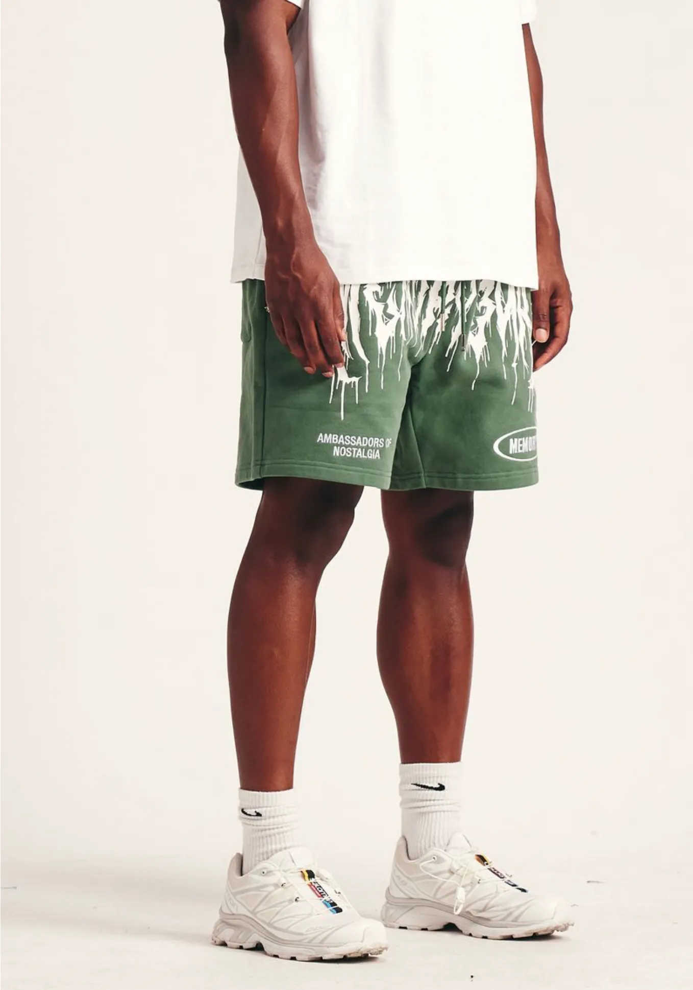 Travel Light Elegant Tunic Memory Lane "Mash Up" Forest Sweat Shorts
