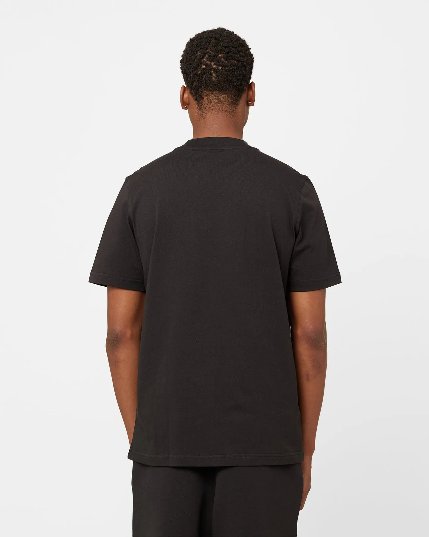 Ribbed Collar Trim Adidas NY Cutline T-Shirt Black