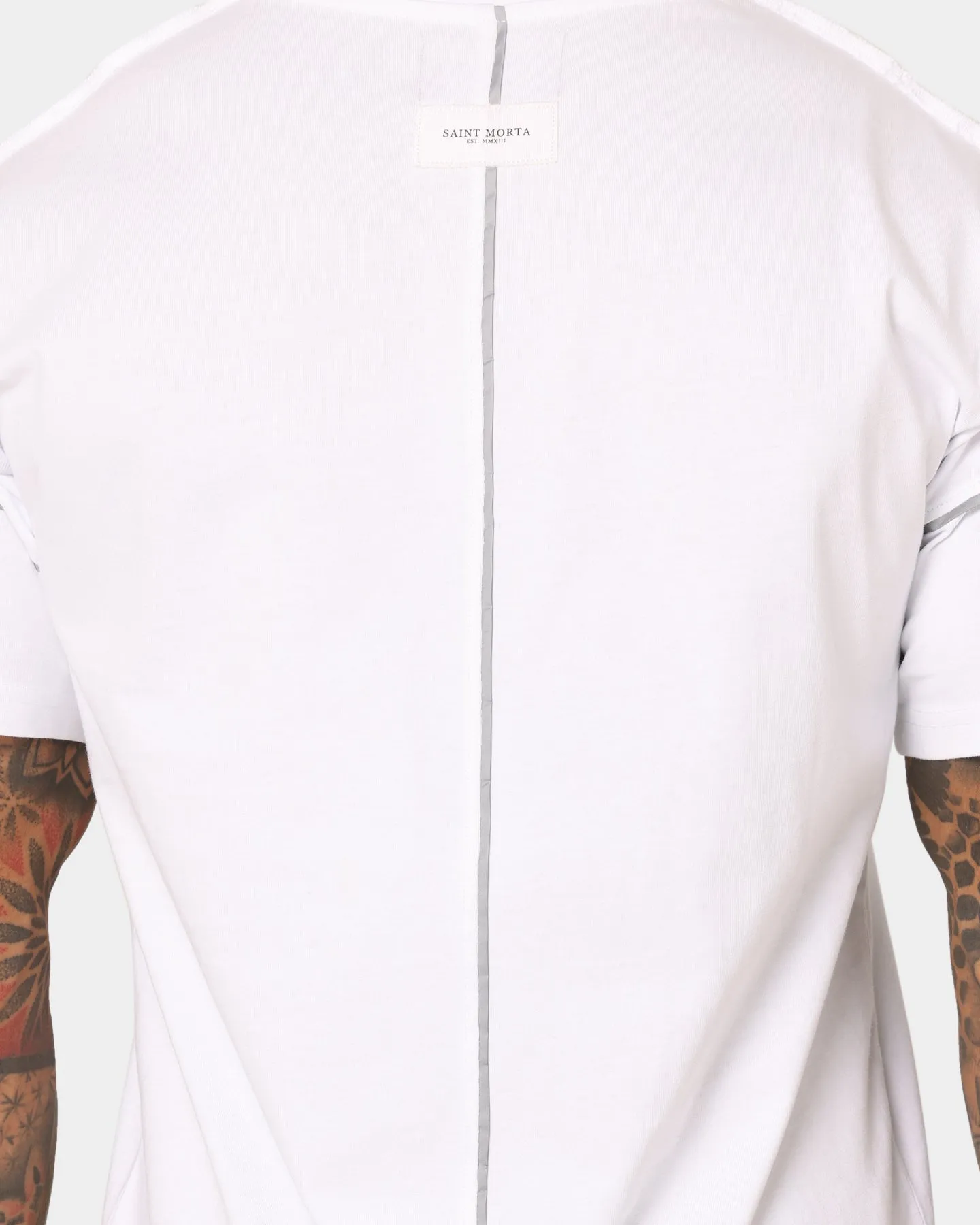 NoSideSeam Seam Free Back Saint Morta Polaris T-Shirt White/3M