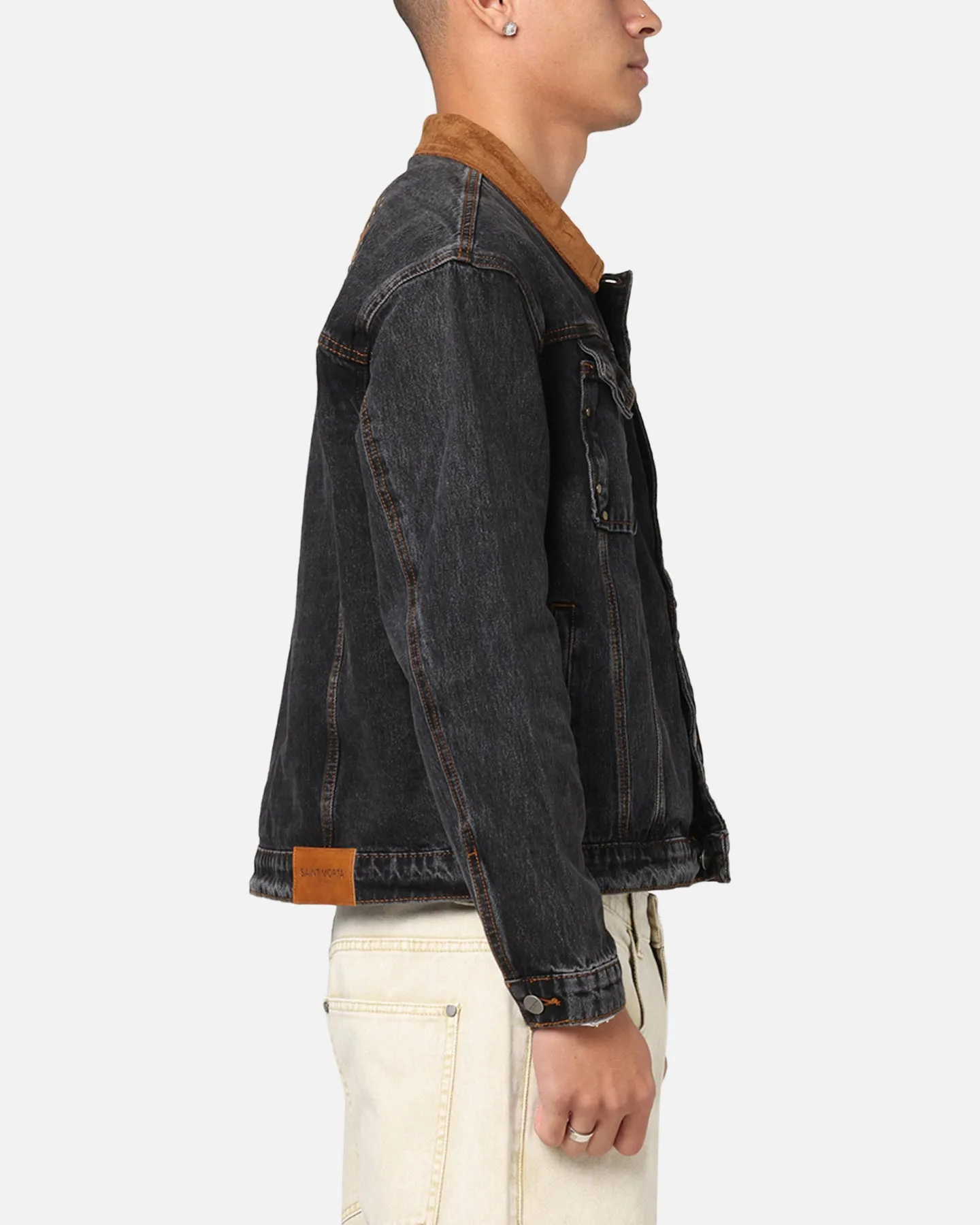 Saint Morta Rodeo Drive Denim Jacket Black Shadow Mother's Day All Purpose Outerwear